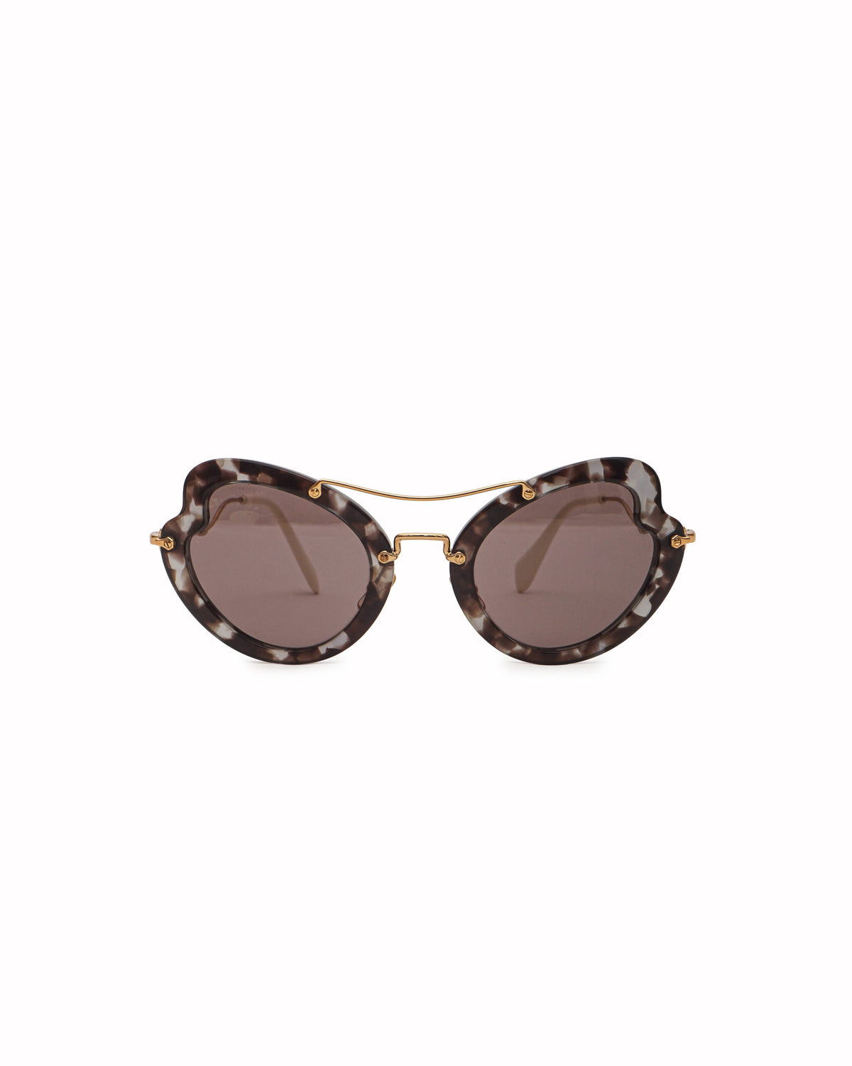 Miu Miu Tortoiseshell Acetate Reveal Butterfly Sunglasses