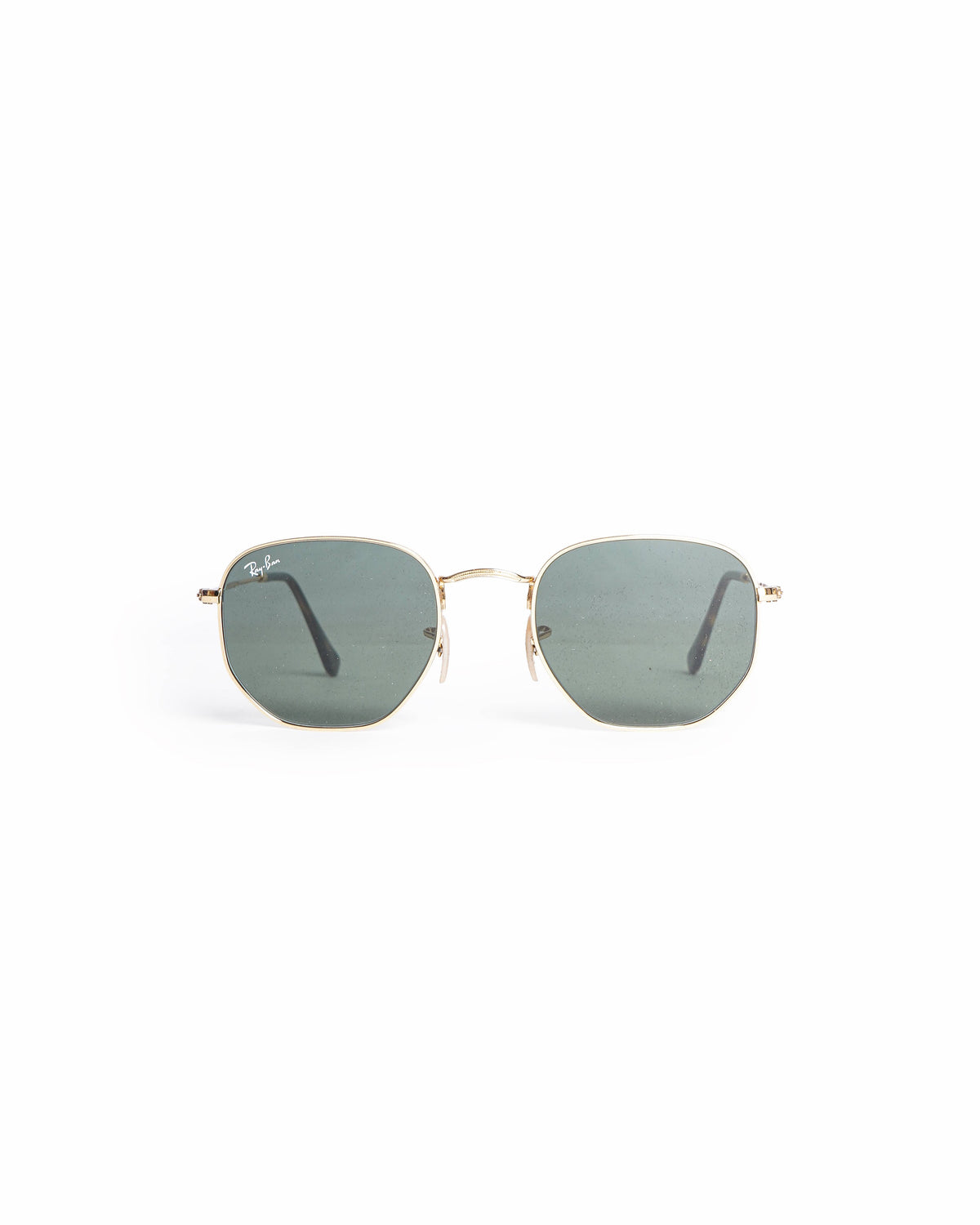 Ray-Ban Gold Frame Hexagonal Sunglasses