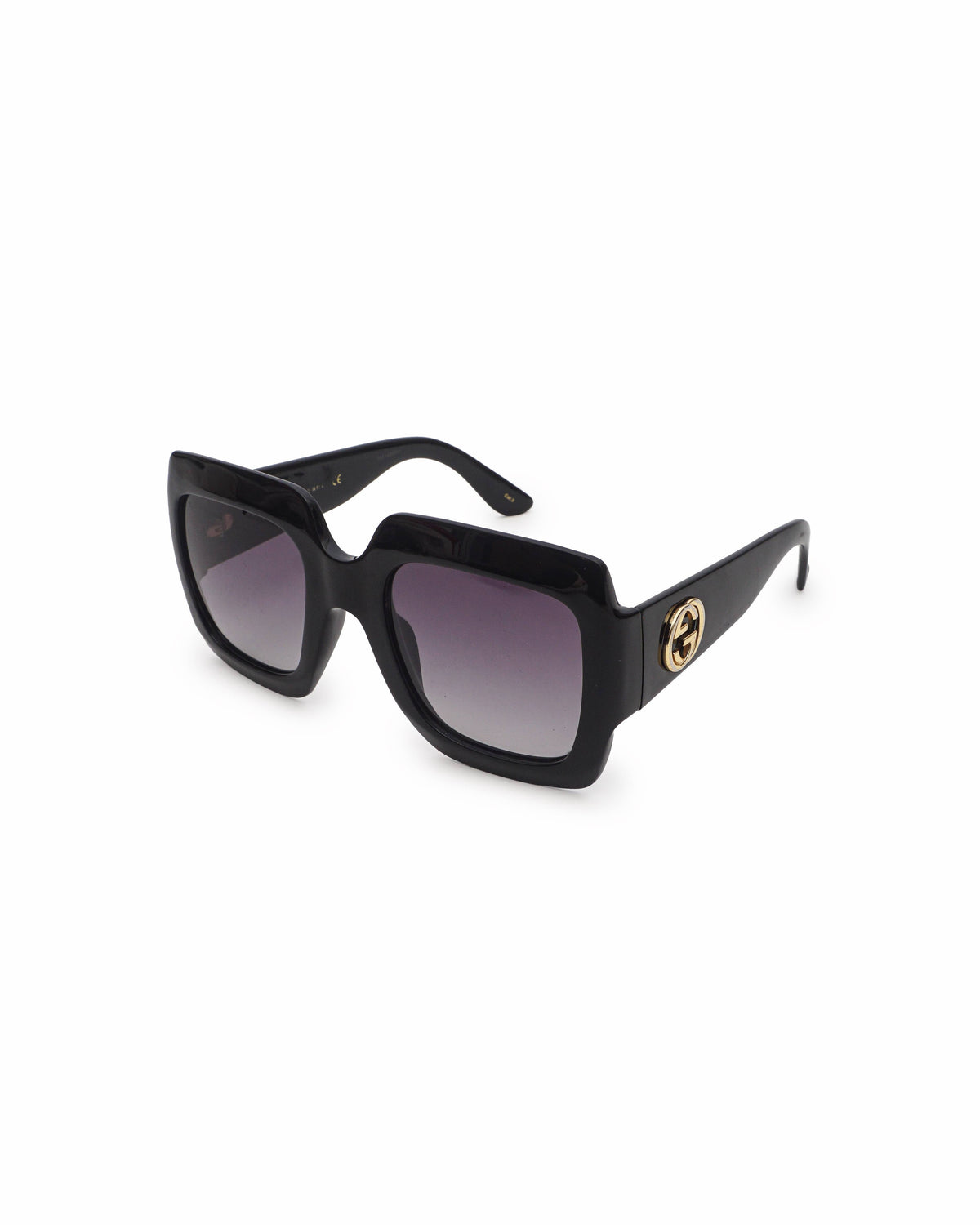 Gucci Black Acetate Oversized Square Sunglasses