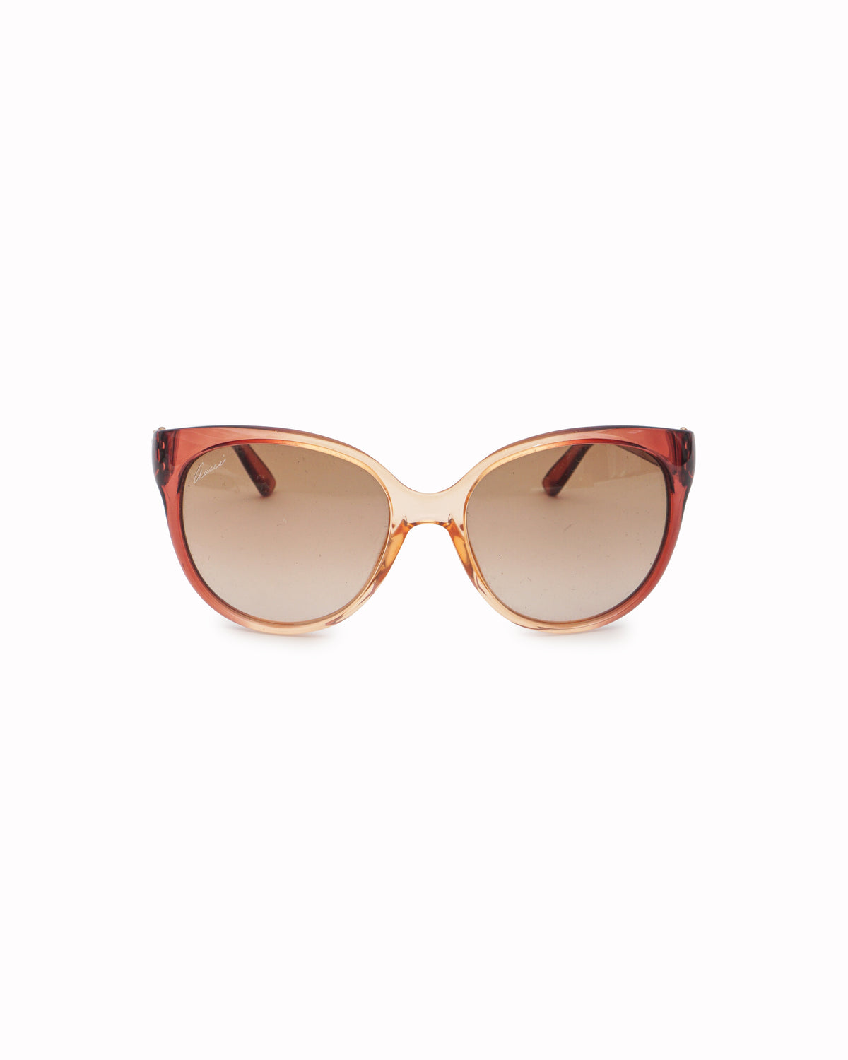 Gucci Translucent Orange/Red Cat-Eye Sunglasses