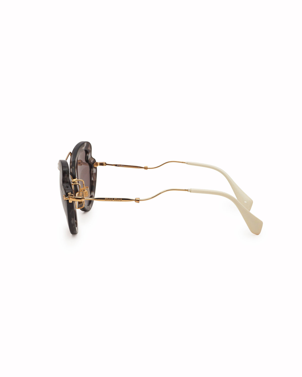 Miu Miu Tortoiseshell Acetate Reveal Butterfly Sunglasses