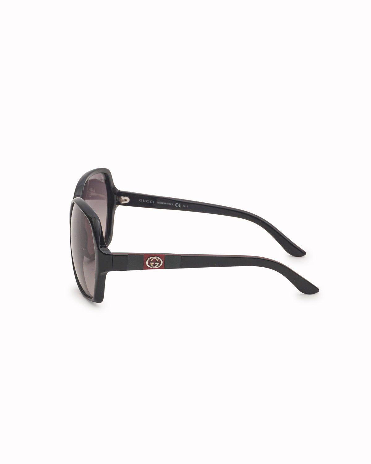 Gucci Black Oversized Square Web Sunglasses