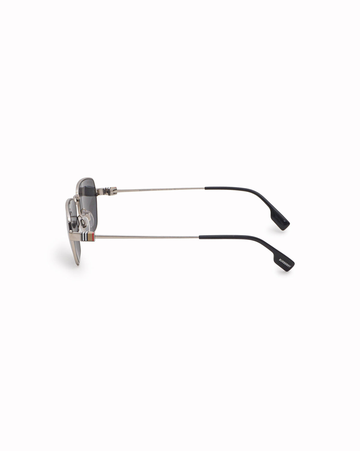 Burberry Silver Metal Square Aviator Sunglasses