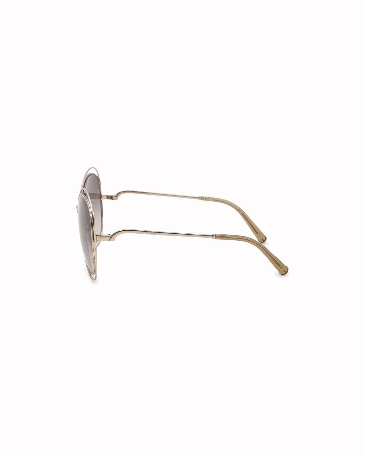 Chloé Silver Metal Wire-Frame Butterfly Sunglasses