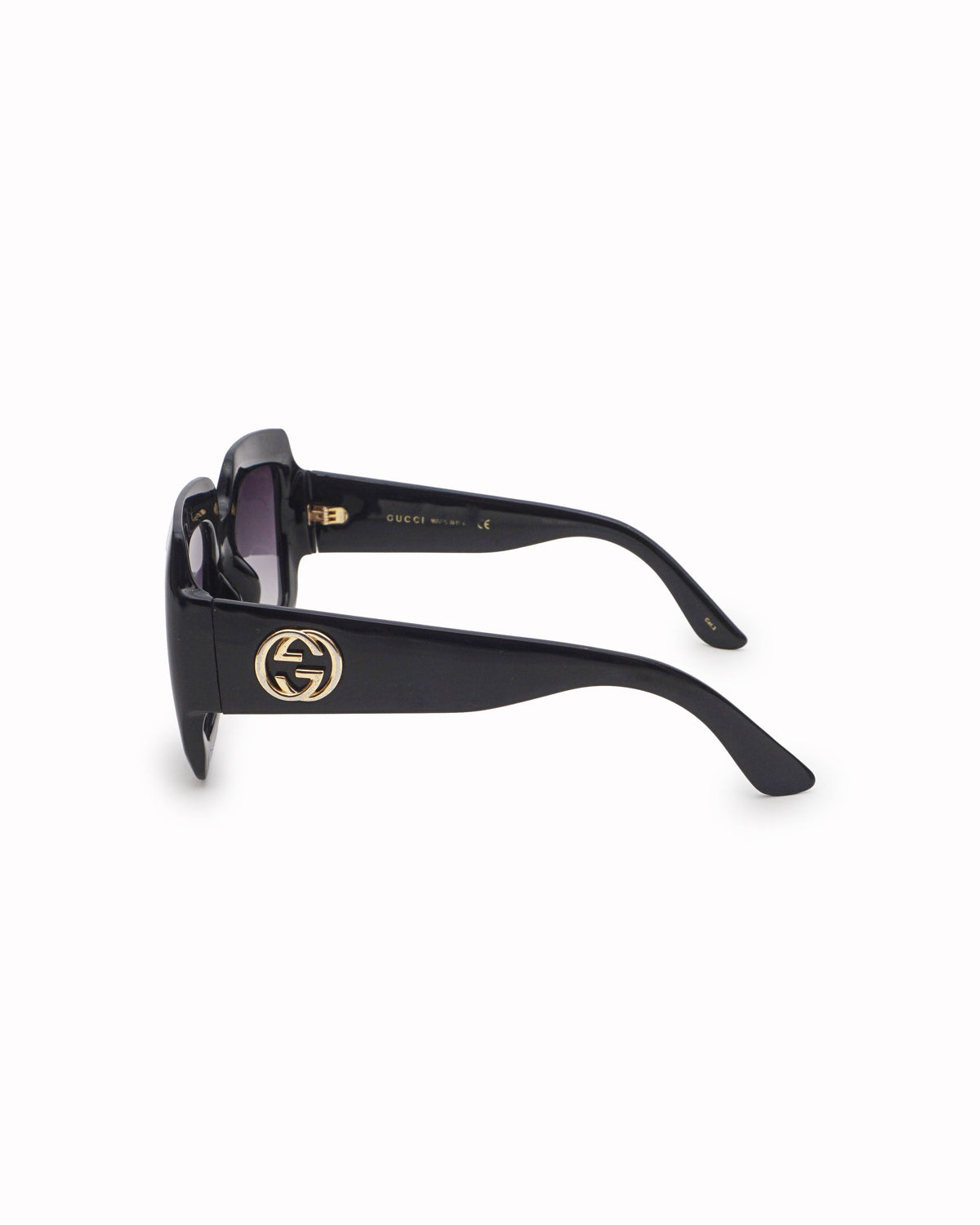 Gucci Black Acetate Oversized Square Sunglasses