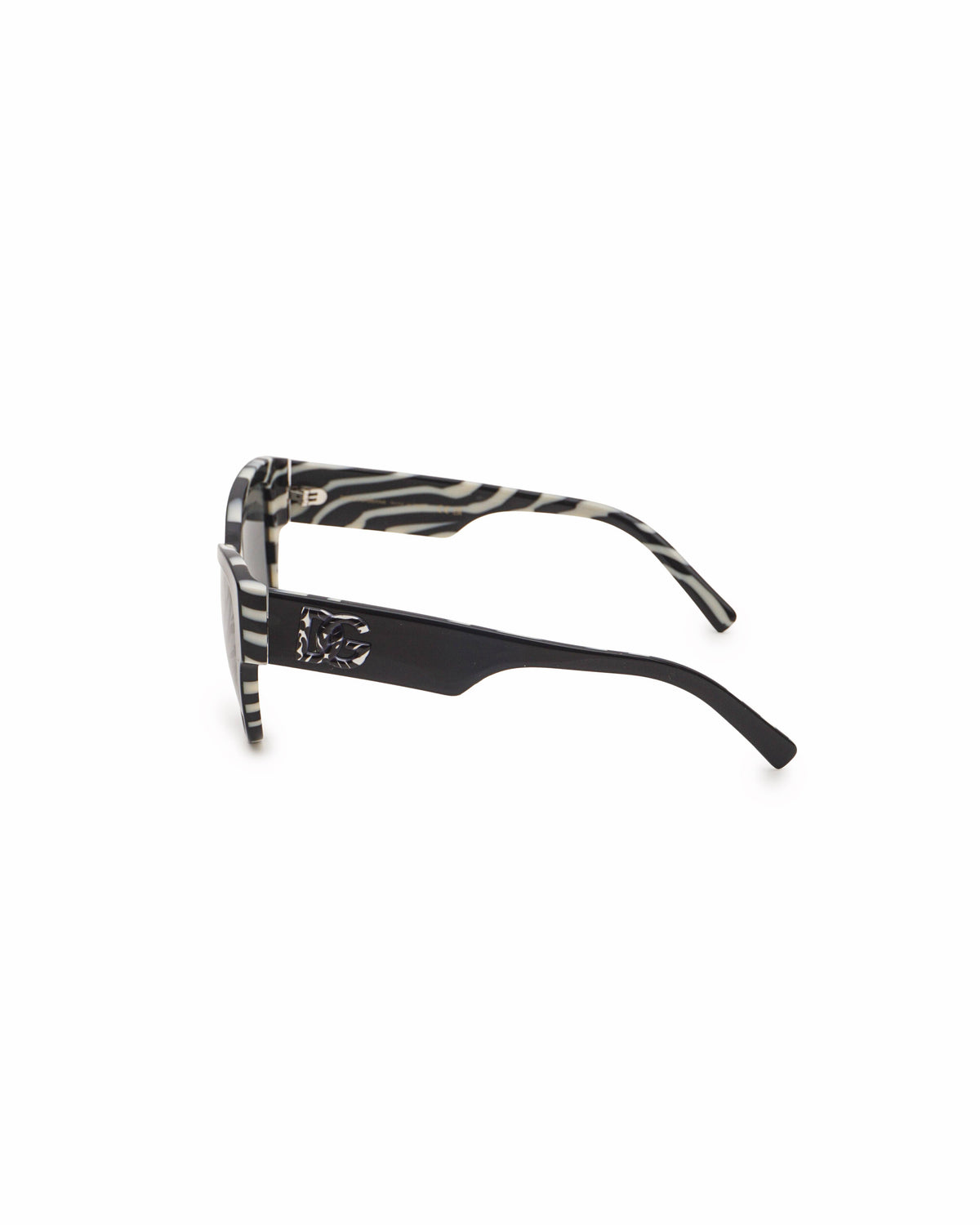 Dolce & Gabbana DG Crossed Zebra Print Sunglasses