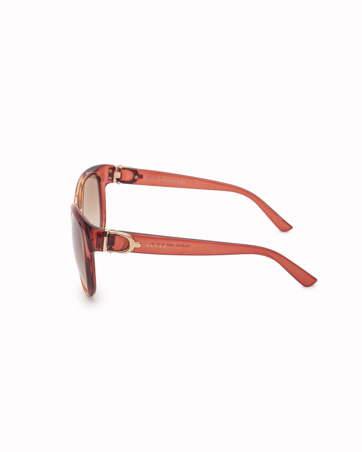 Gucci Translucent Orange/Red Cat-Eye Sunglasses