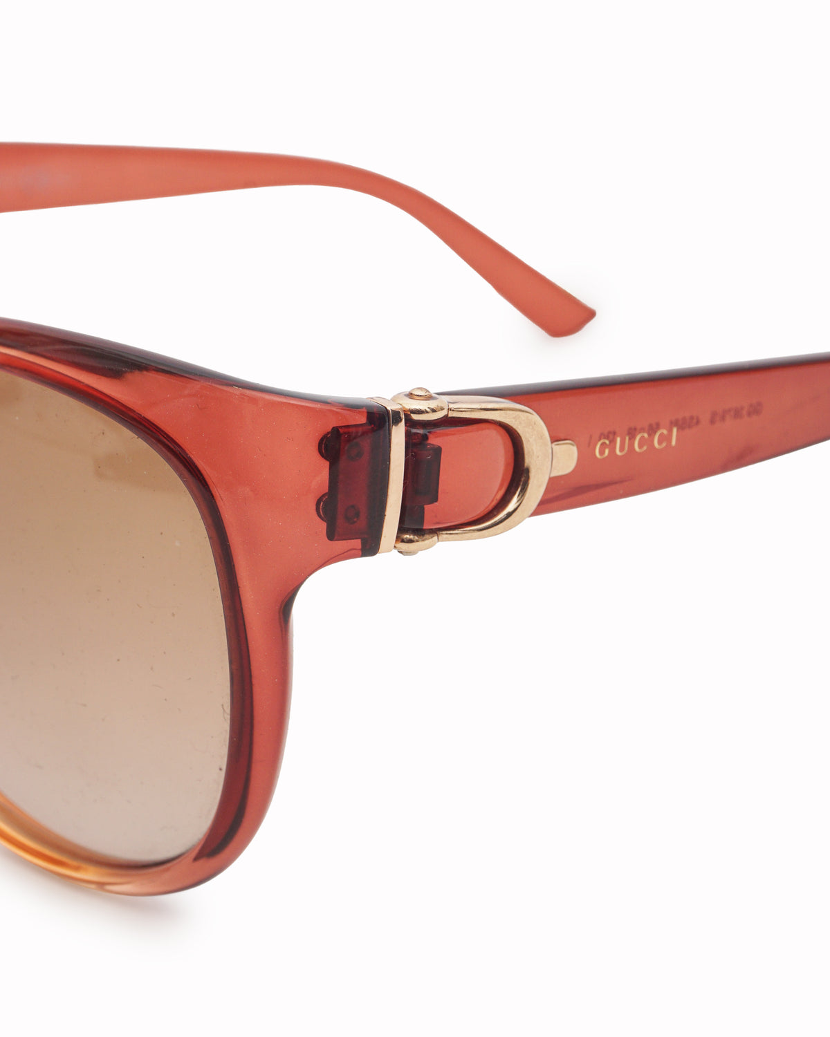 Gucci Translucent Orange/Red Cat-Eye Sunglasses