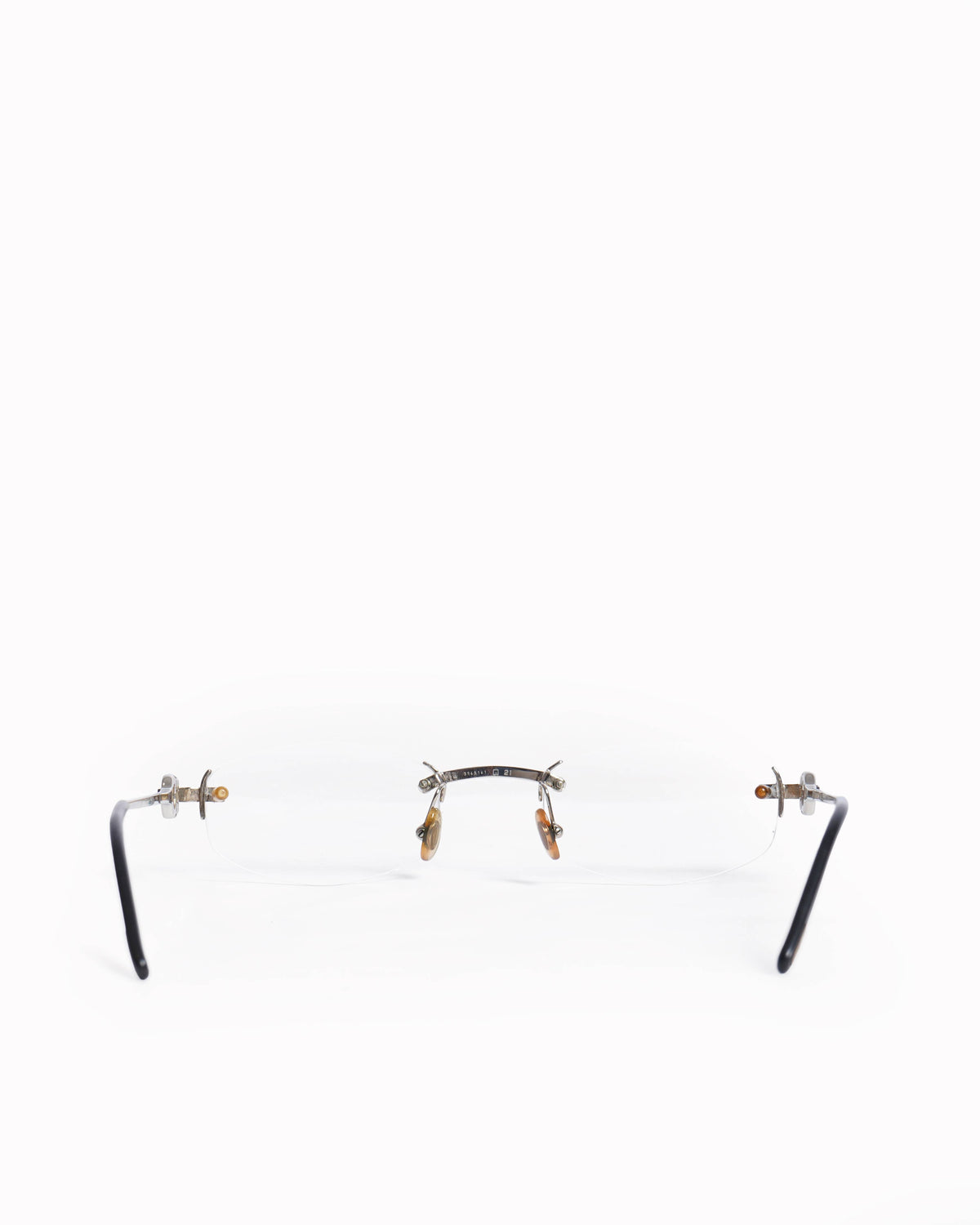 Cartier rectangle frame rimless glasses