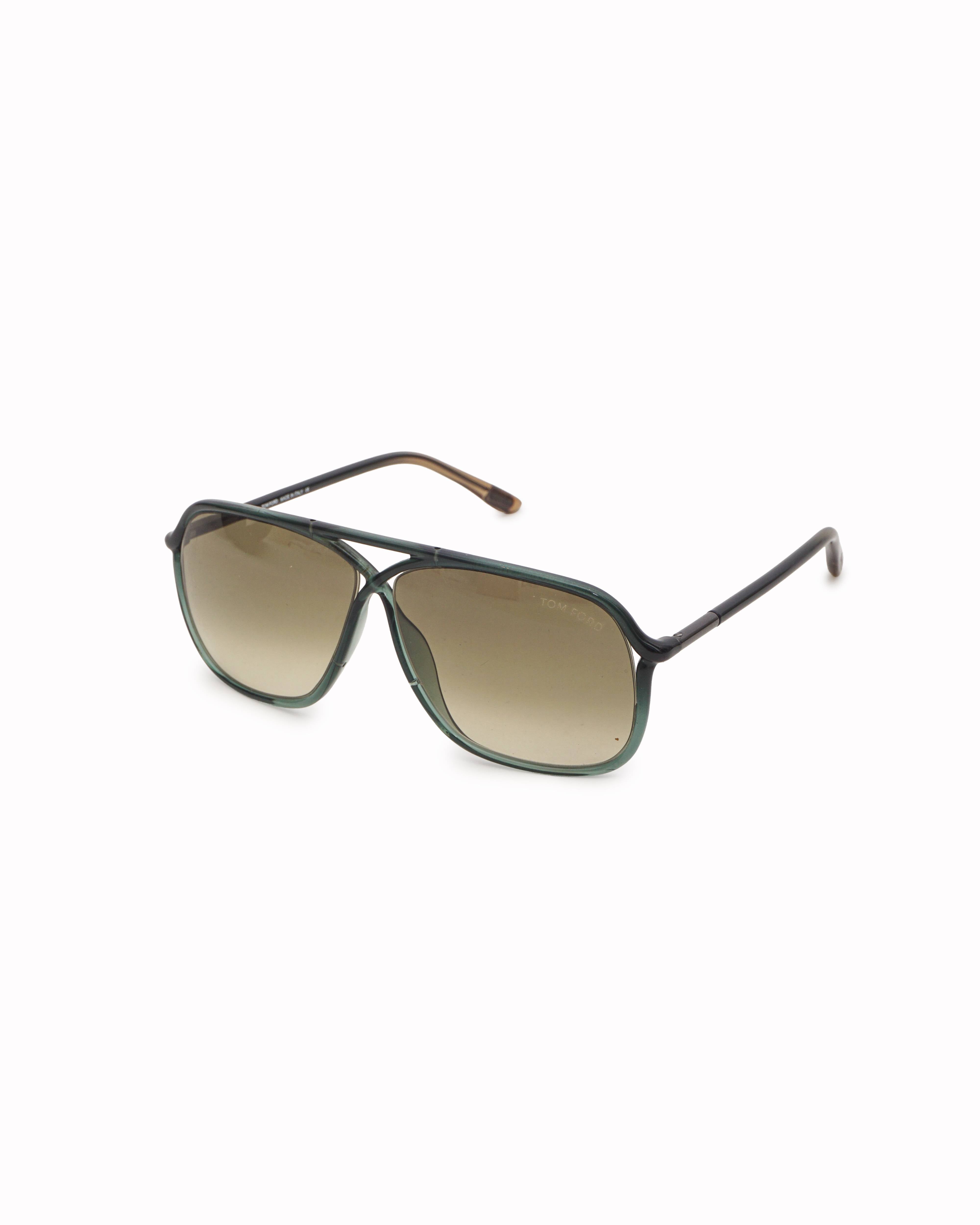 Tom Ford Light Teal Acetate Aviator Sunglasses