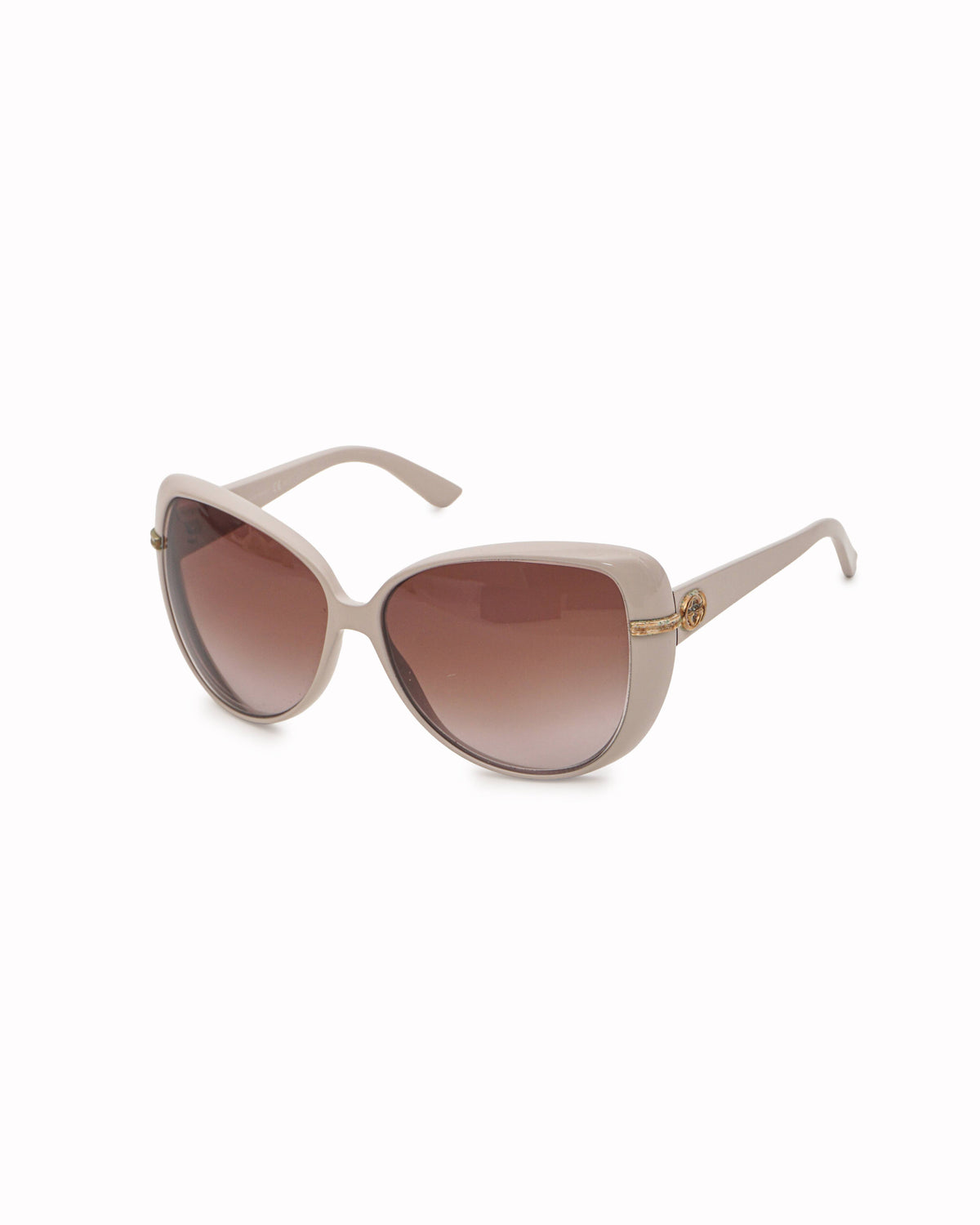 Gucci GG Marmont Oversized Oval Beige Sunglasses