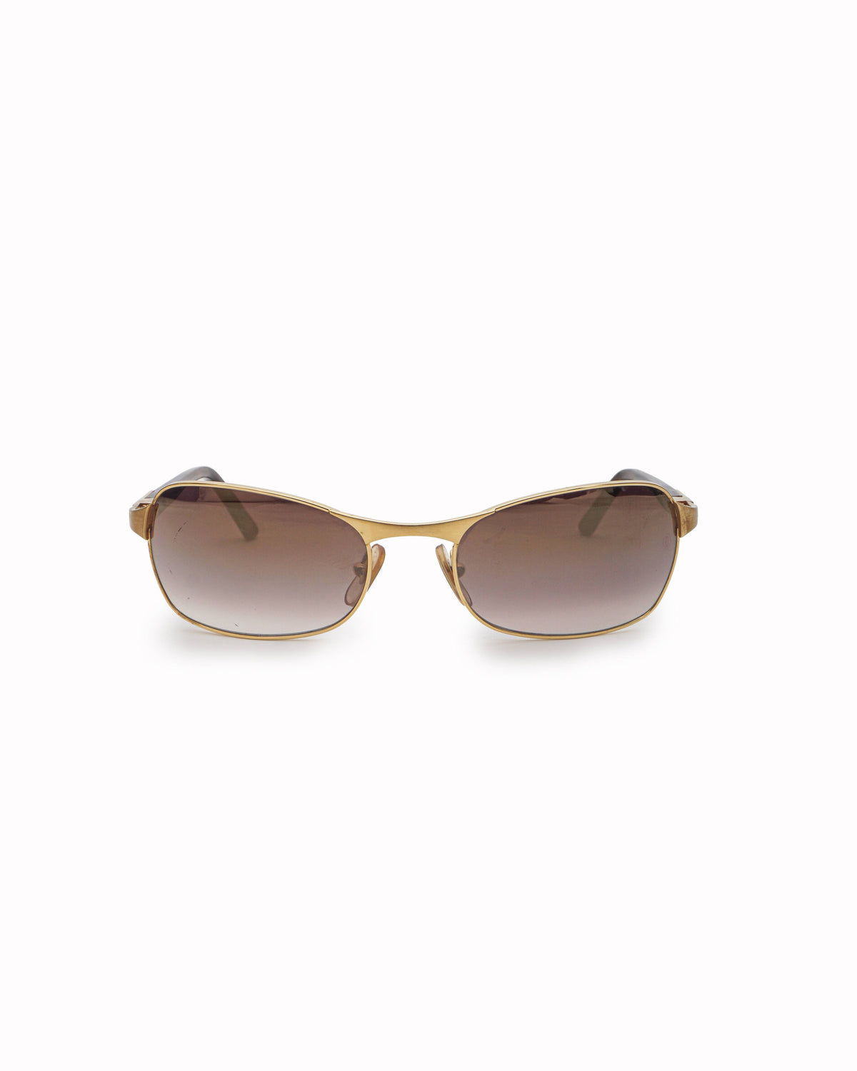 Vintage Cartier Gold-Tone Rimless Pilot Aviator Sunglasses