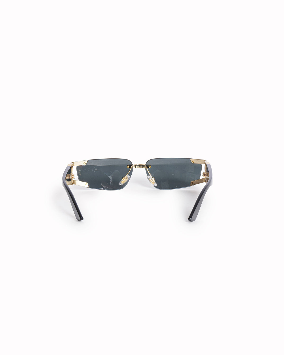 Versace Gold Metal Medusa Rimless Sunglasses