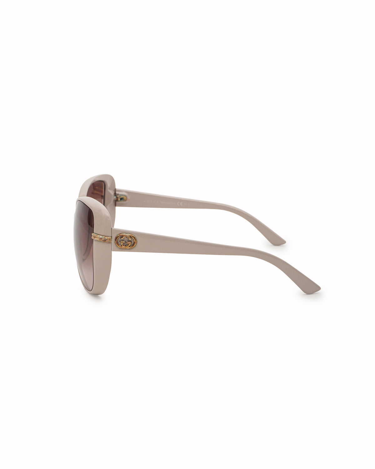 Gucci GG Marmont Oversized Oval Beige Sunglasses
