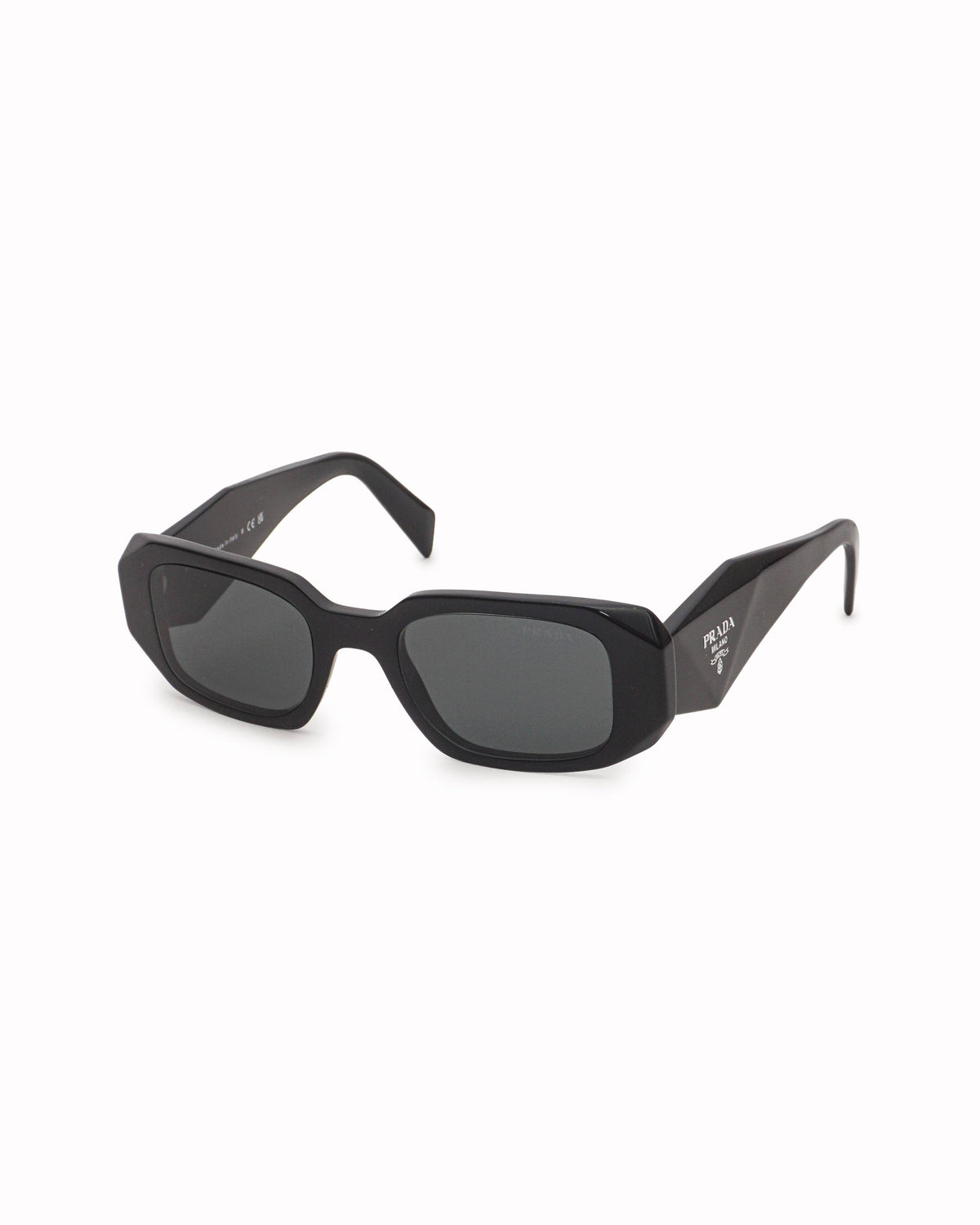 Prada Symbole Black Rectangular Sunglasses