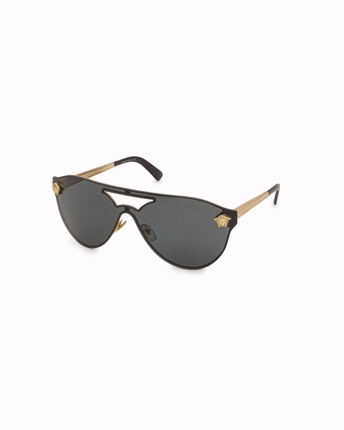 Versace Medusa Black Shield Sunglasses