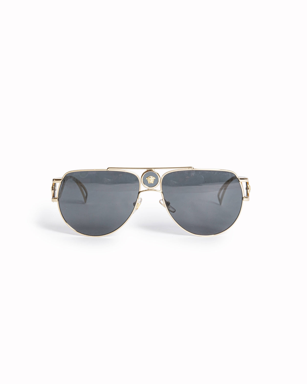 Versace Medusa Emblem Double-Bridge Aviator Sunglasses