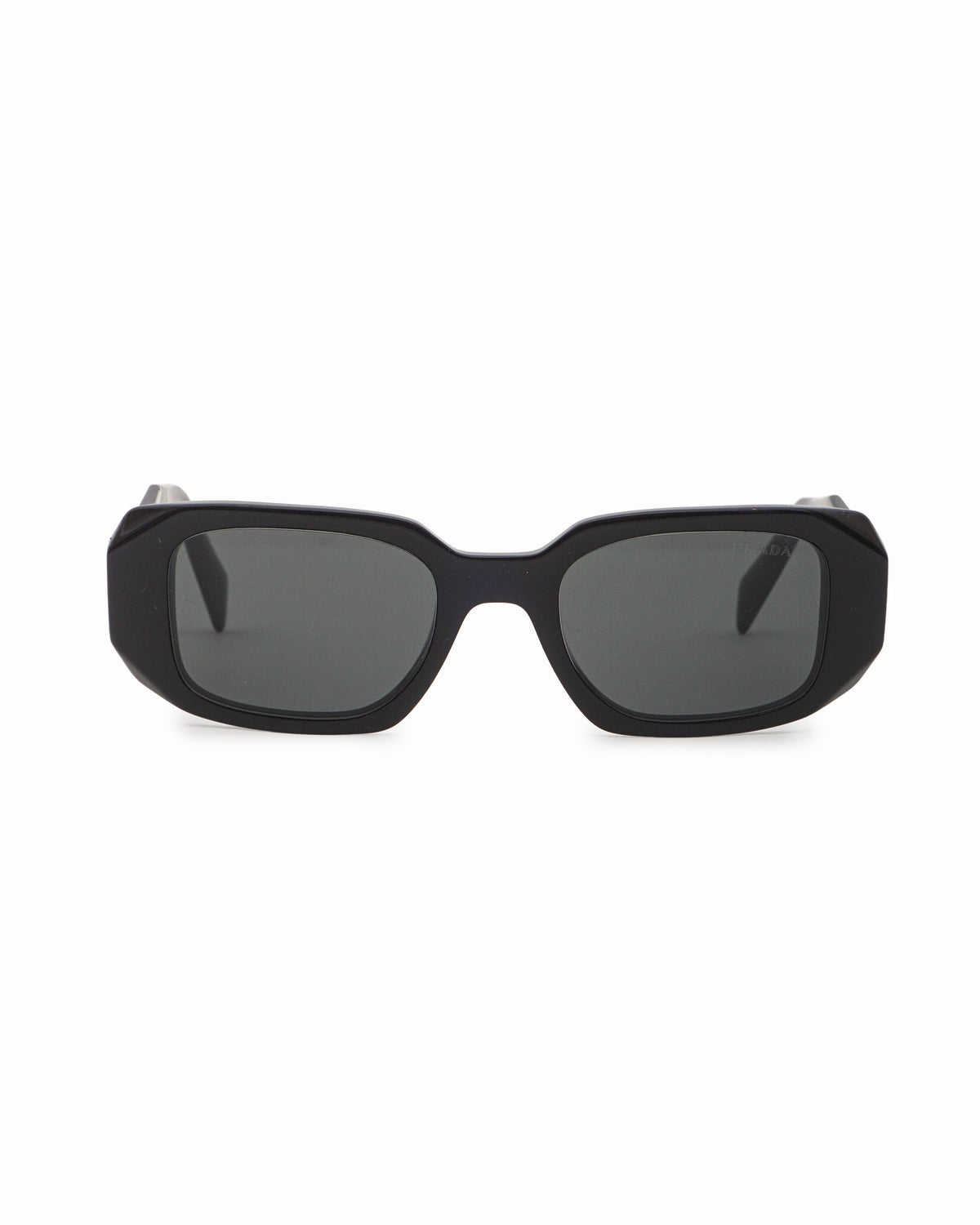 Prada Symbole Black Rectangular Sunglasses