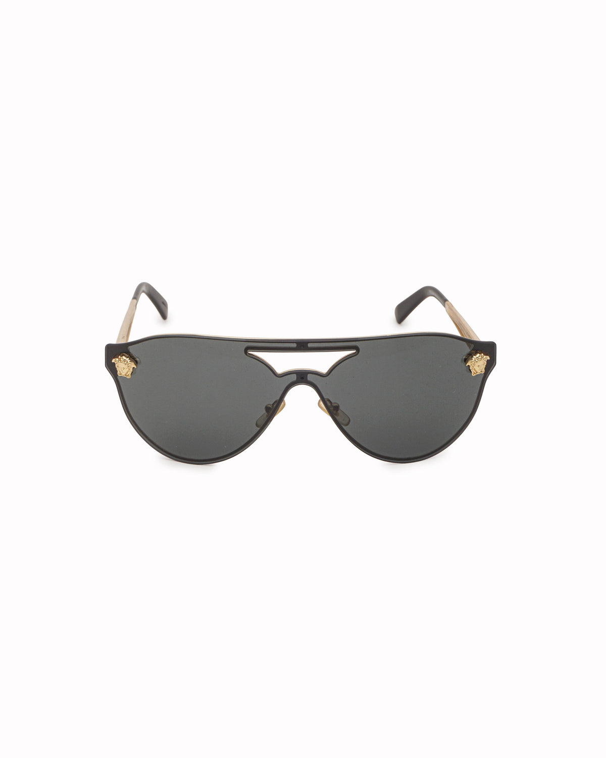 Versace Medusa Black Shield Sunglasses
