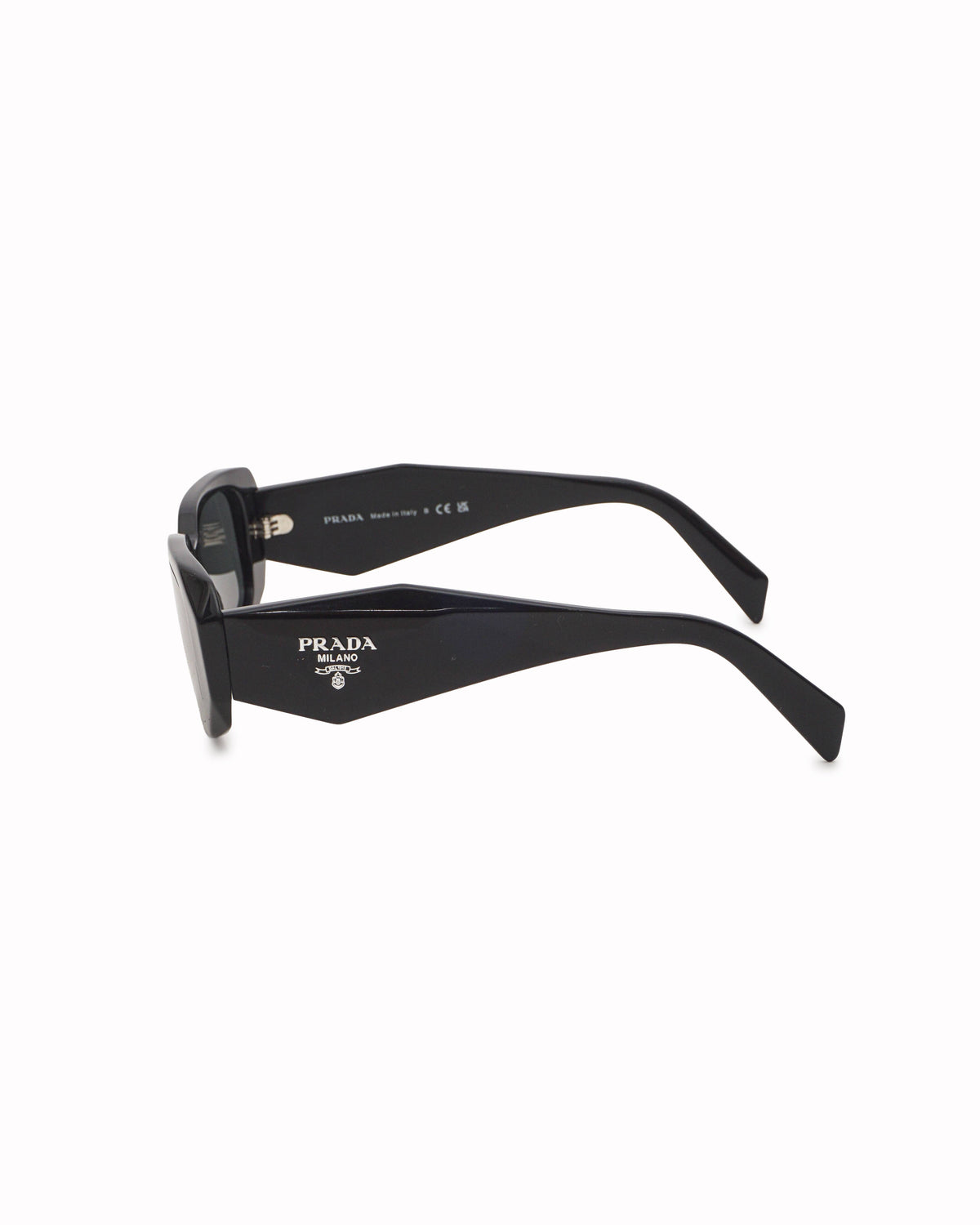 Prada Symbole Black Rectangular Sunglasses