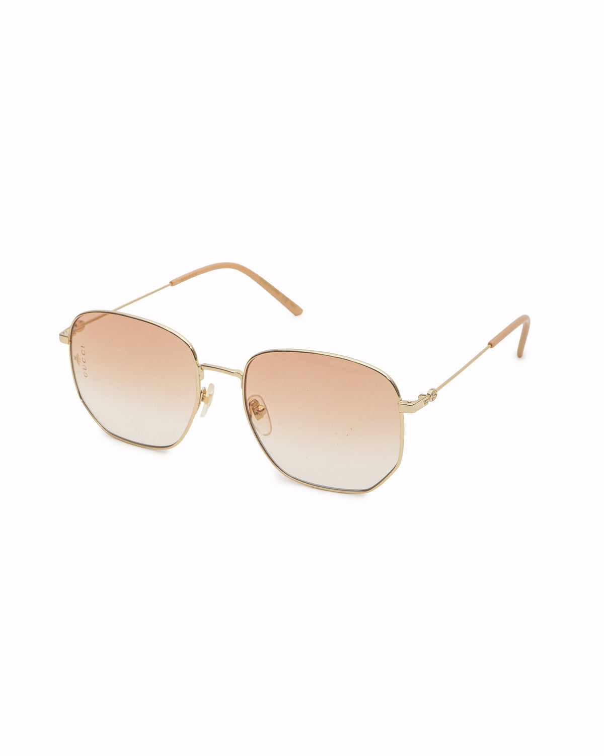 Gucci Gold-Tone Oversized Geometric Sunglasses