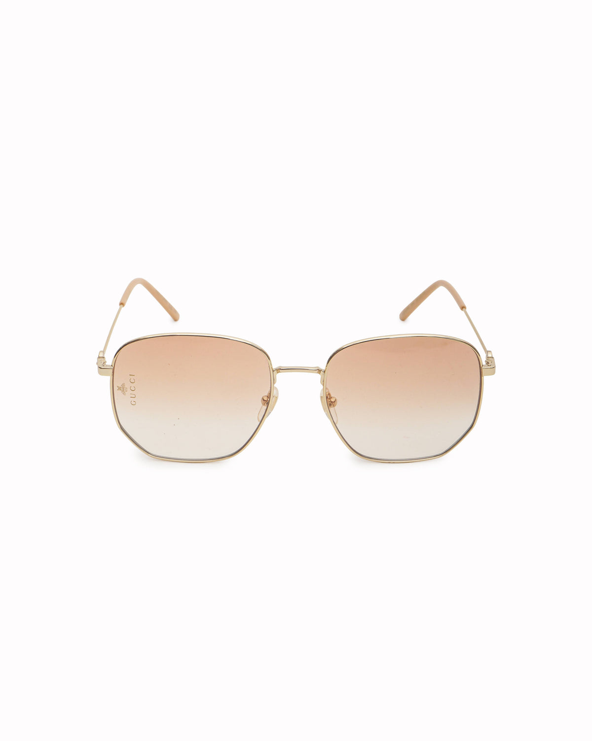 Gucci Gold-Tone Oversized Geometric Sunglasses