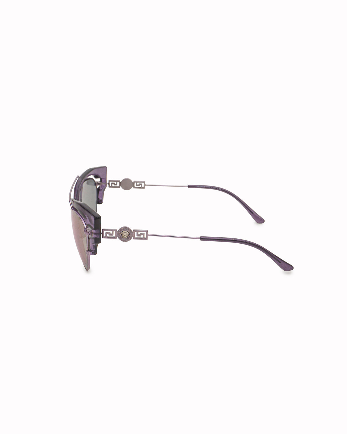 Versace Transparent Violet Metal Butterfly Sunglasses