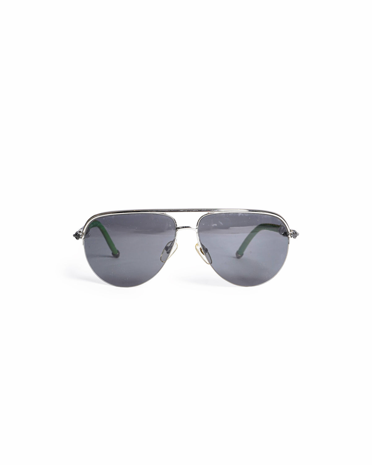 Chrome Hearts Sterling Silver Aviator Sunglasses