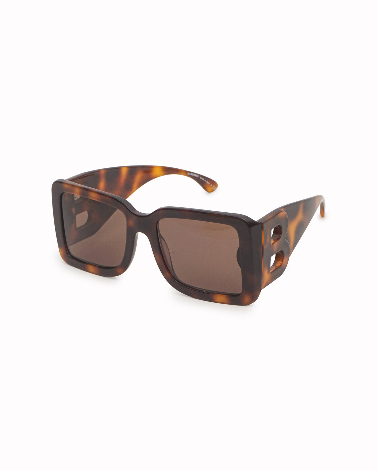 Burberry Dark Tortoiseshell Acetate Rectangular Sunglasses
