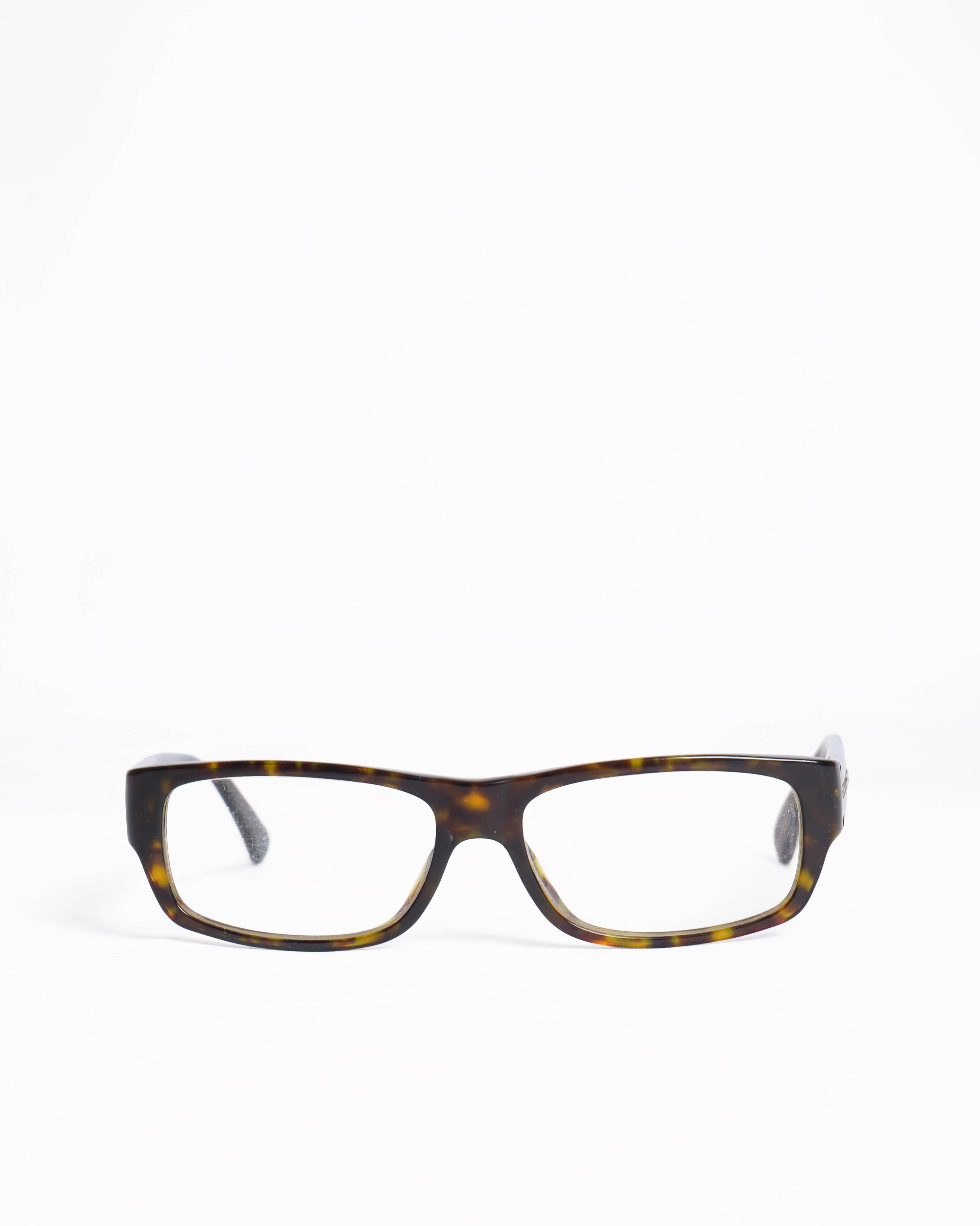Versace tortoise frame rectangle opticals