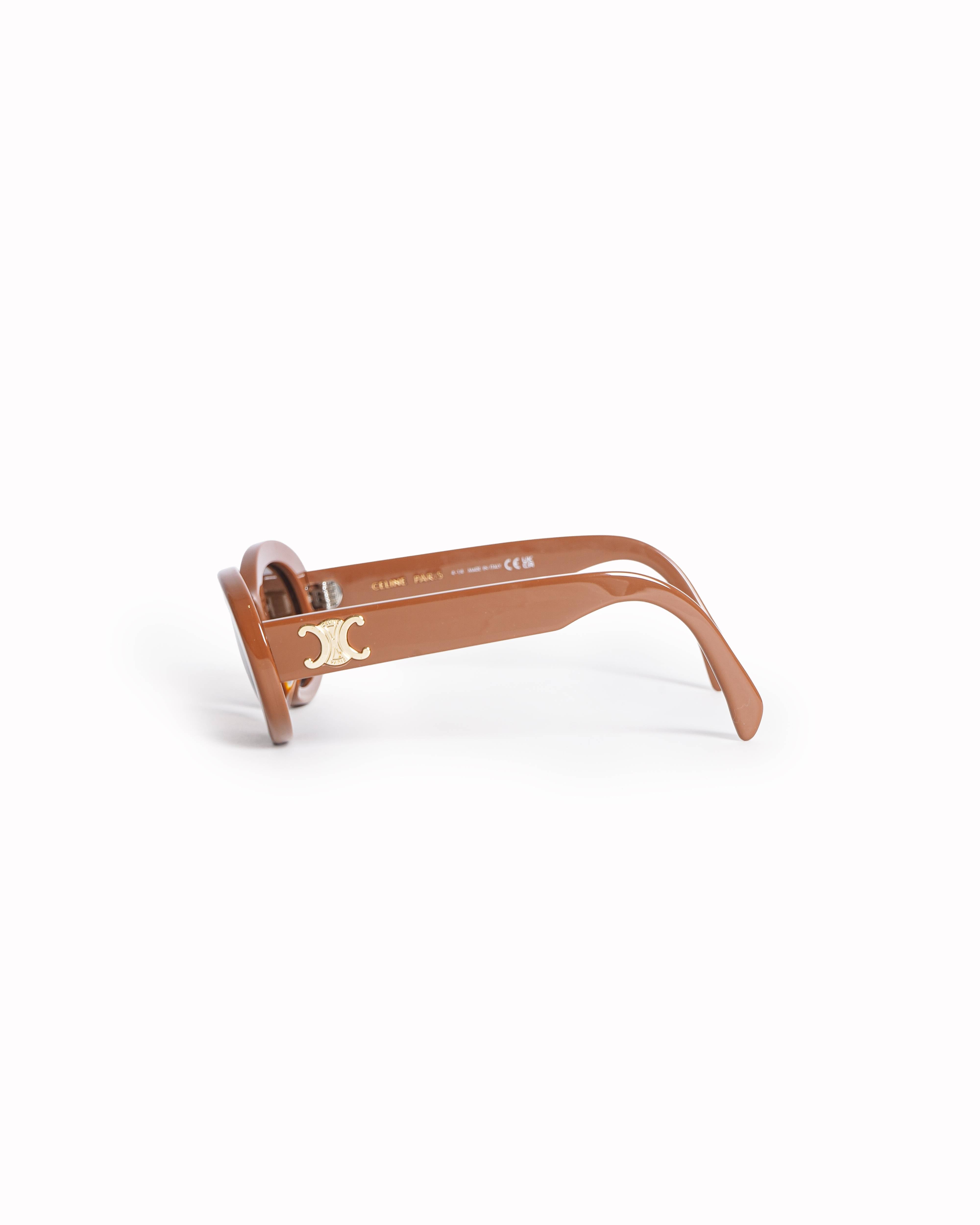 Celine Acetate Triomphe Oval Sunglasses