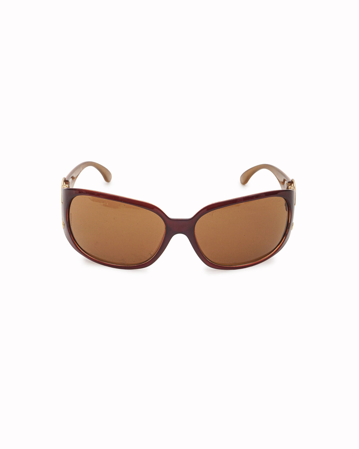 Chanel Vintage Burgundy CC Logo Sunglasses
