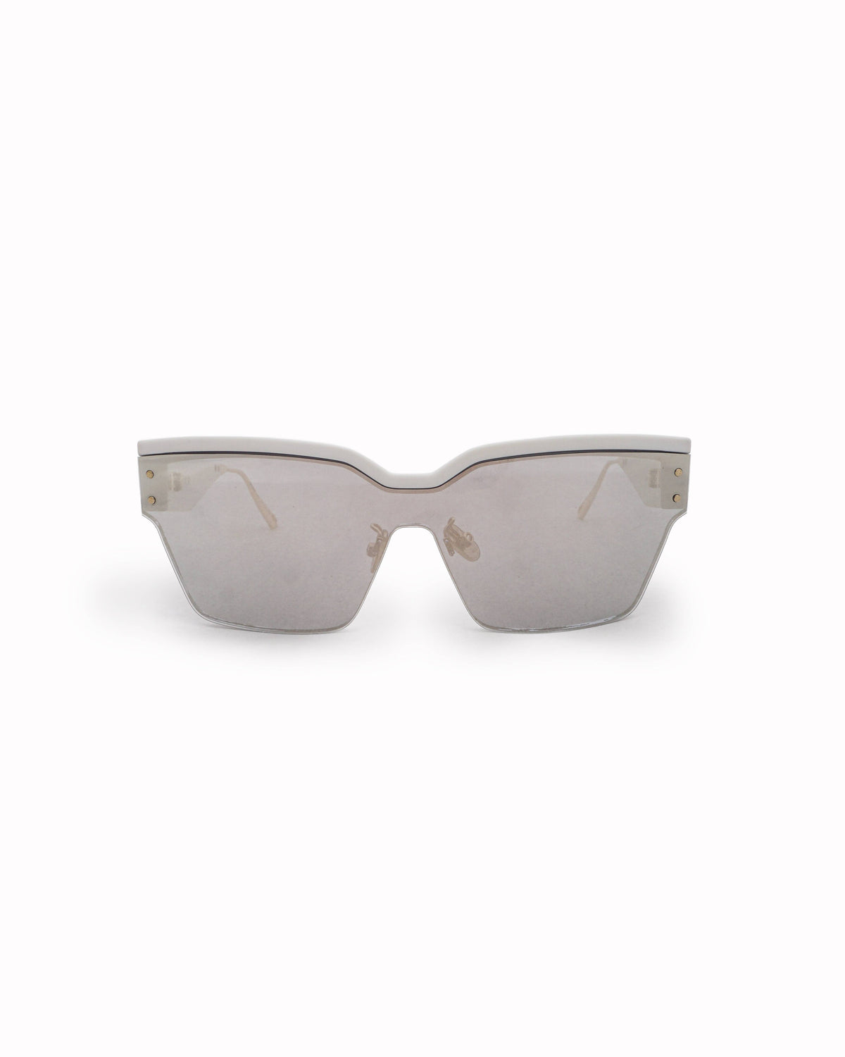 Christian Dior Club White Mirrored Shield Sunglasses