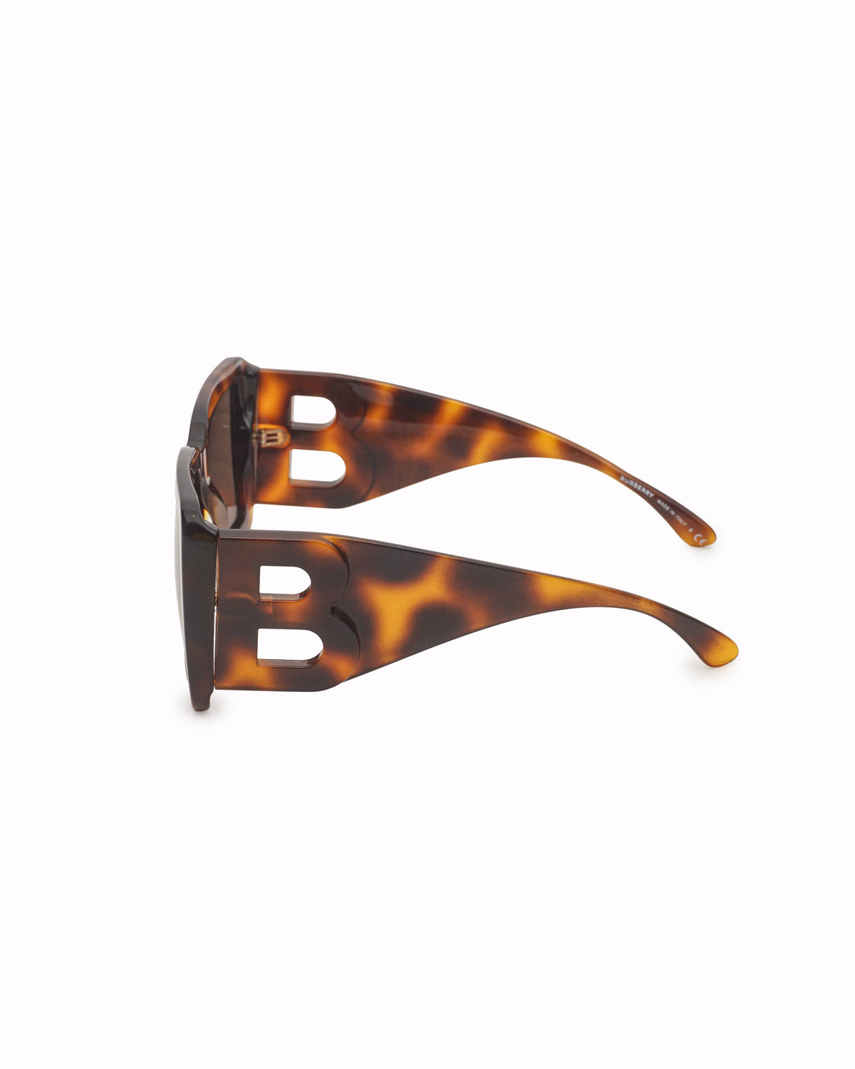 Burberry Dark Tortoiseshell Acetate Rectangular Sunglasses