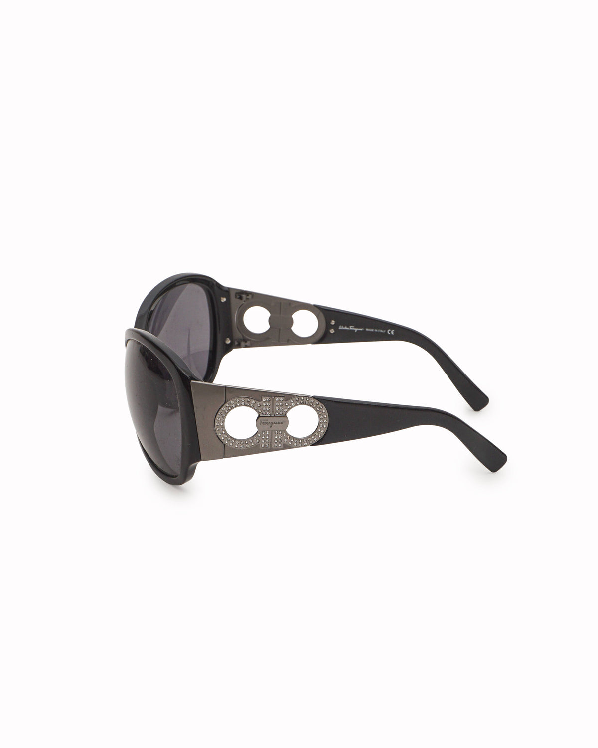 Salvatore Ferragamo Rhinestone Gancini Sunglasses