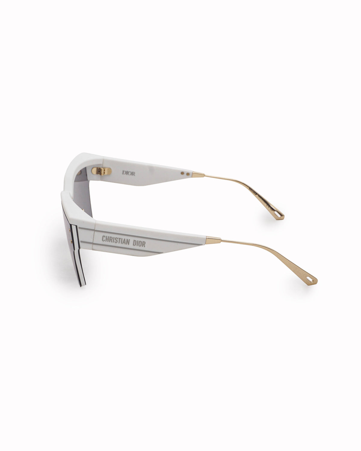 Christian Dior Club White Mirrored Shield Sunglasses