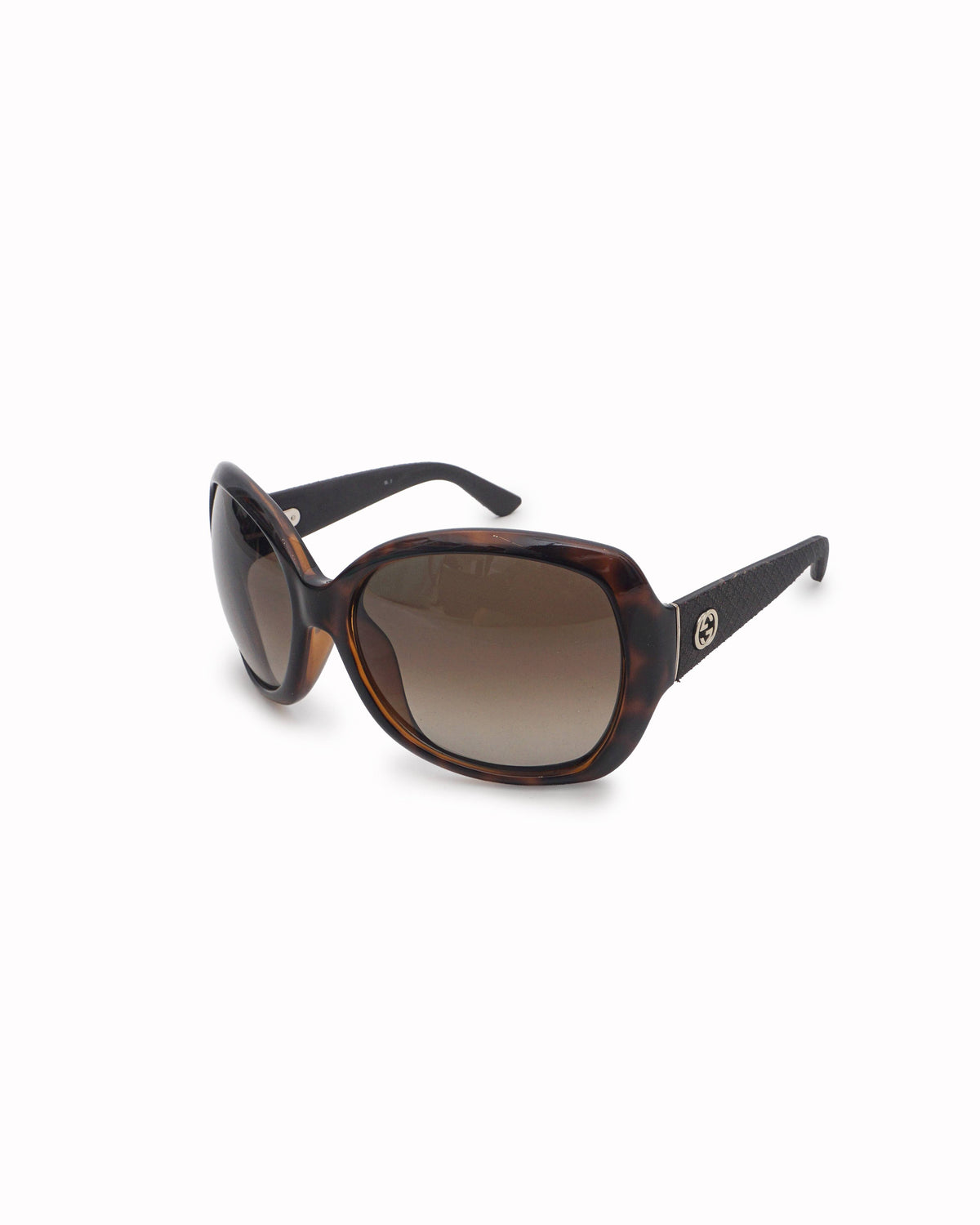 Gucci Tortoiseshell Acetate Interlocking GG Oversized Sunglasses