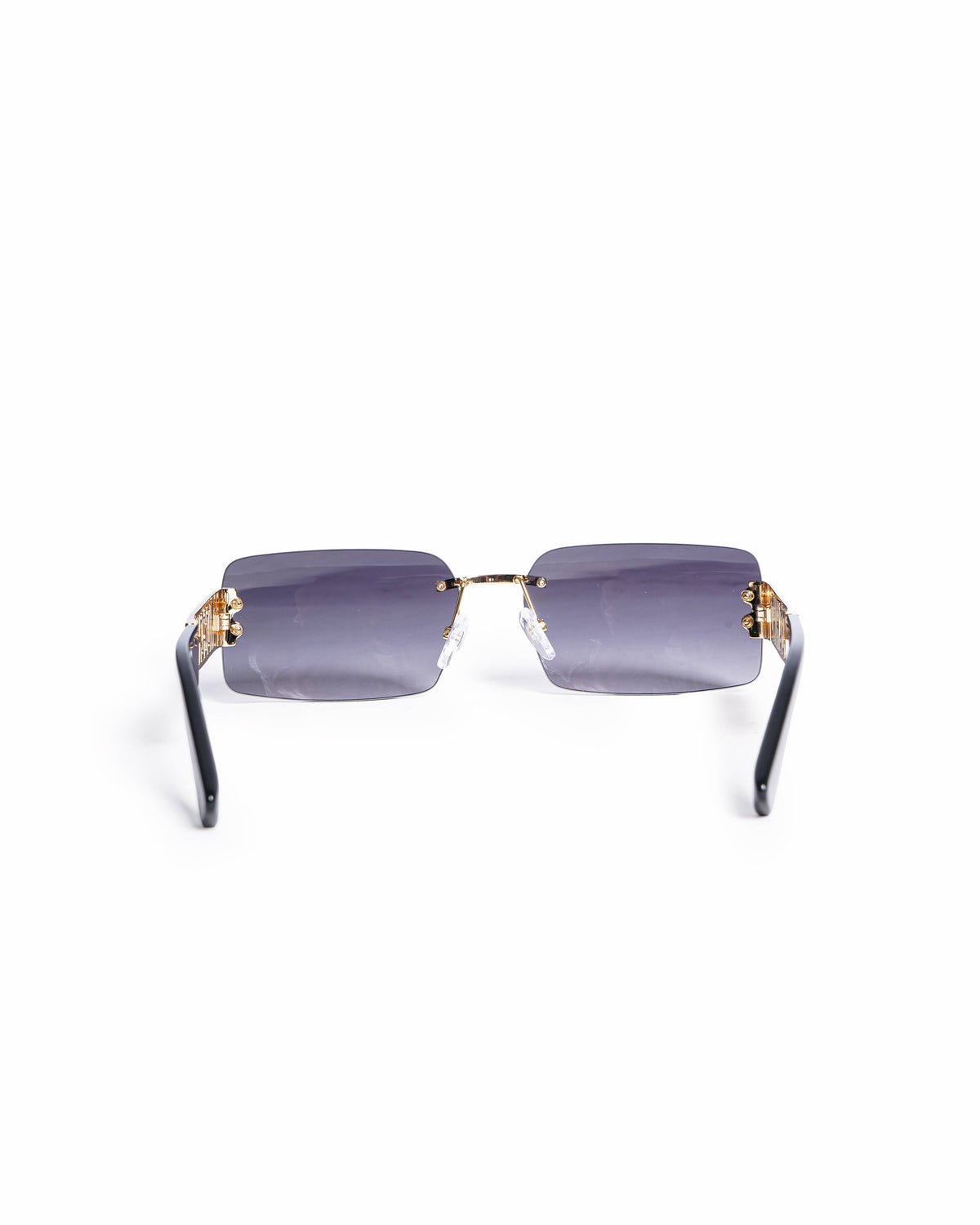 Moschino Women's Rimless Rectangular Sunglasses With Thick Temple(GOLD)