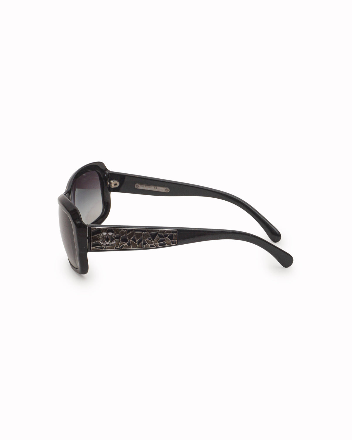 Chanel Vintage Black Acetate Sunglasses