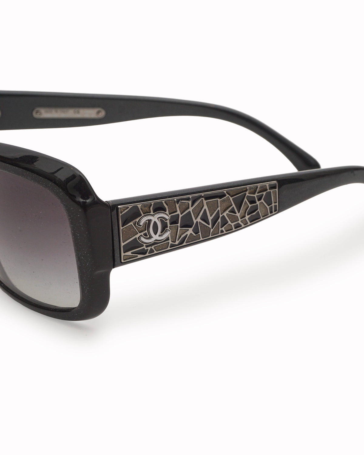 Chanel Vintage Black Acetate Sunglasses