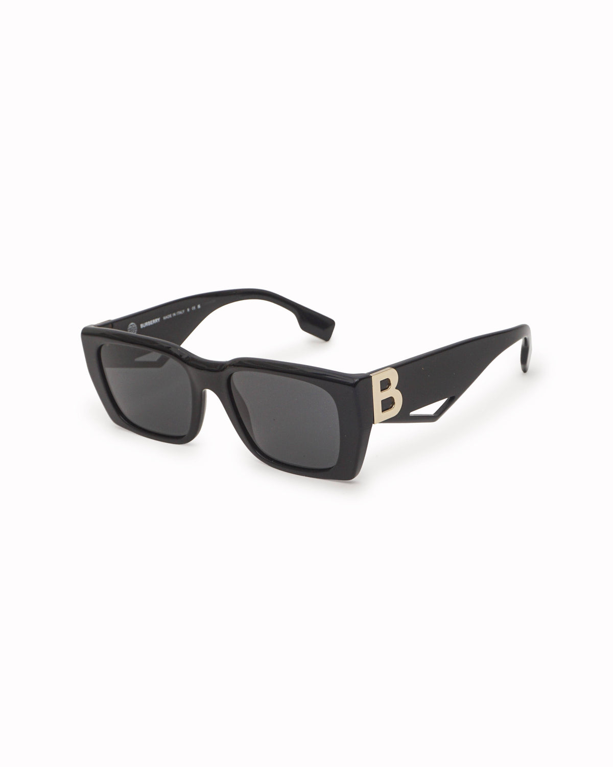 Burberry Black Acetate Rectangular Sunglasses