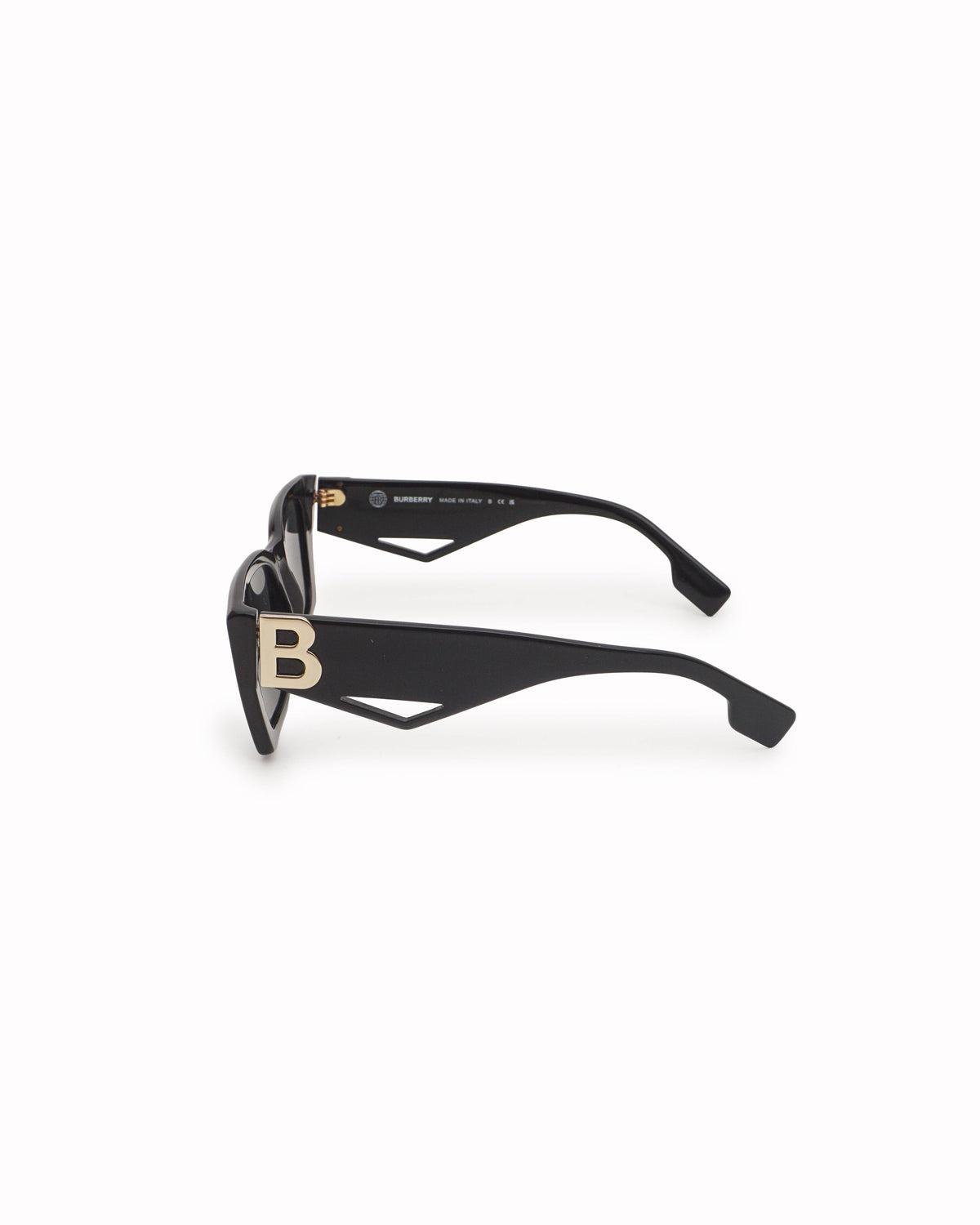 Burberry Black Acetate Rectangular Sunglasses