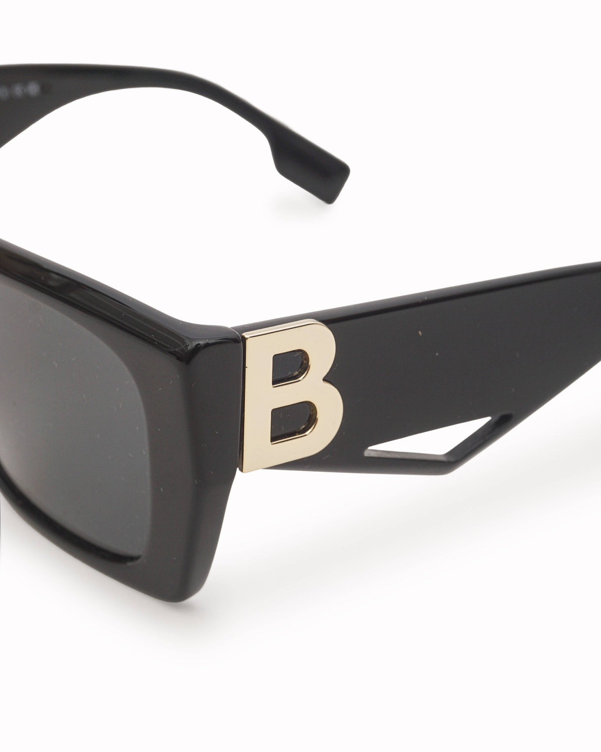 Burberry Black Acetate Rectangular Sunglasses