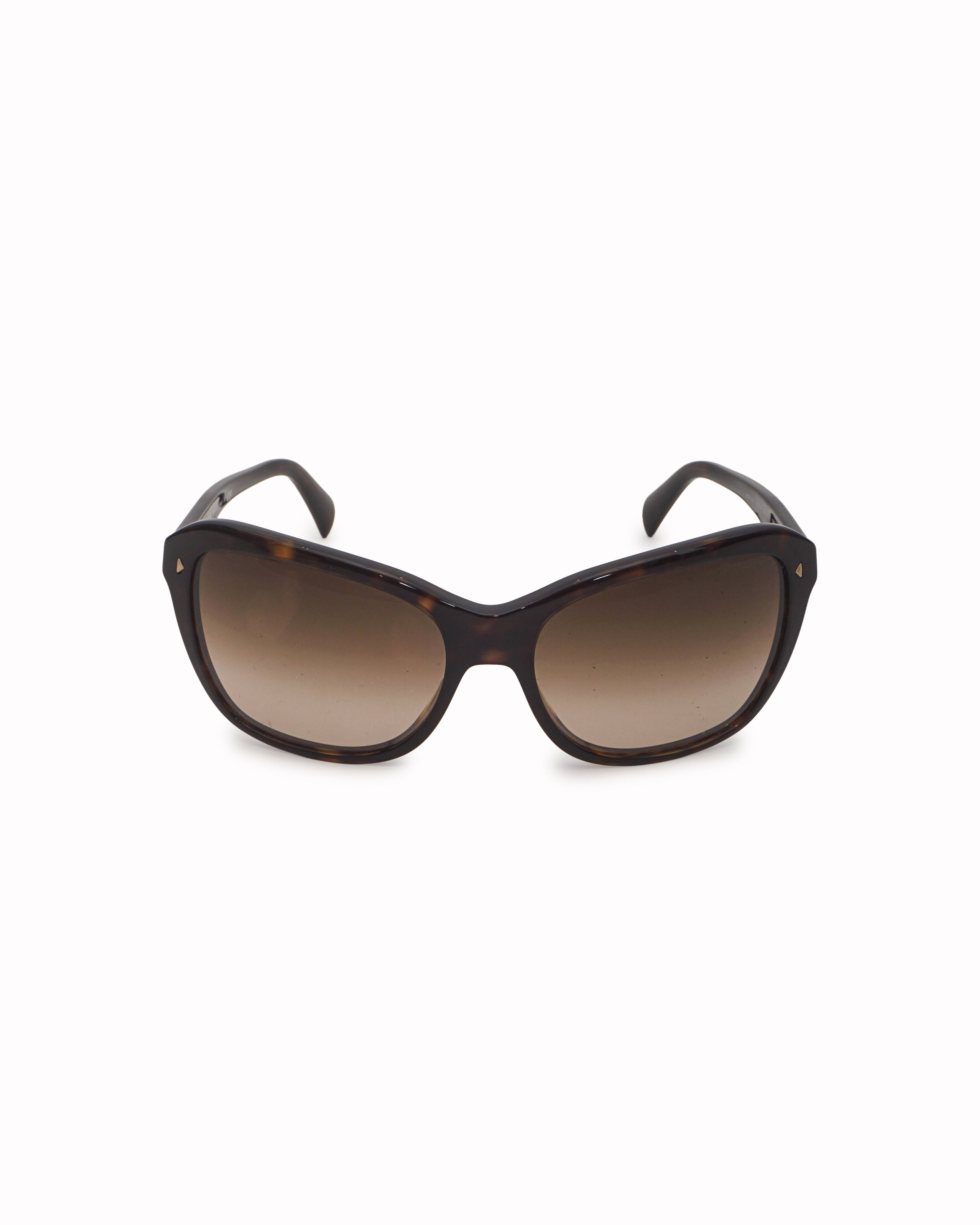 Prada Oversized Square Havana Acetate Sunglasses