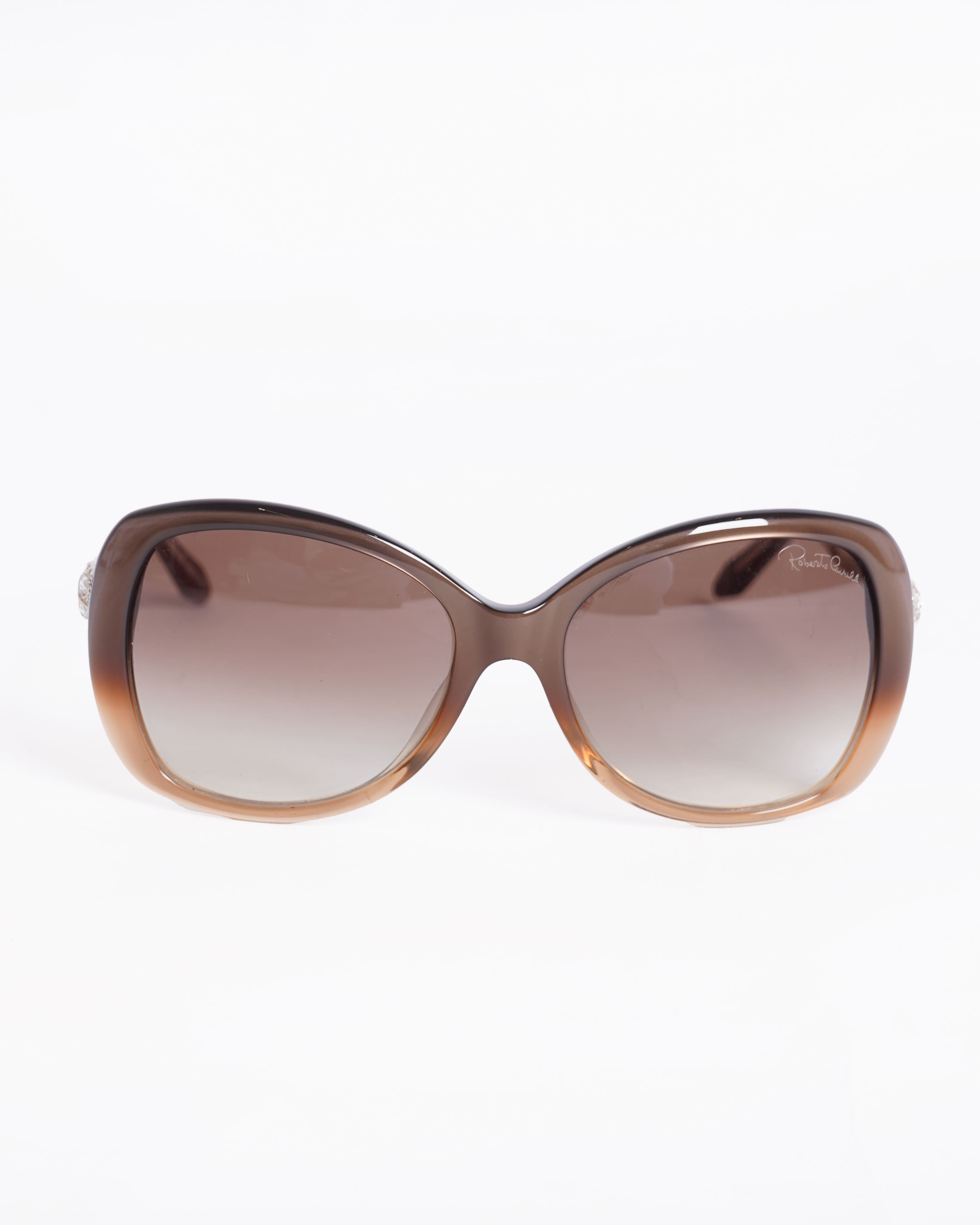 Roberto cavalli studded brown sunglasses