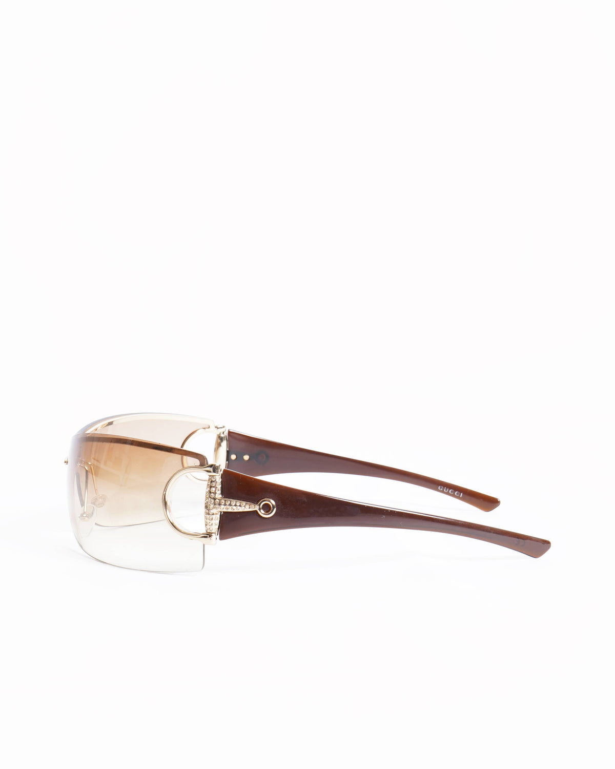 Gucci Rimless Sunglasses in Brown