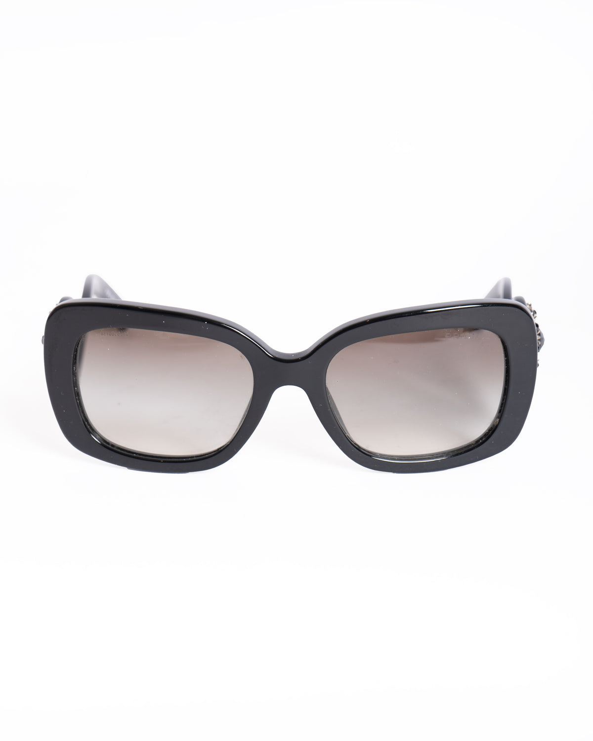 Prada black baroque round curl sunglasses