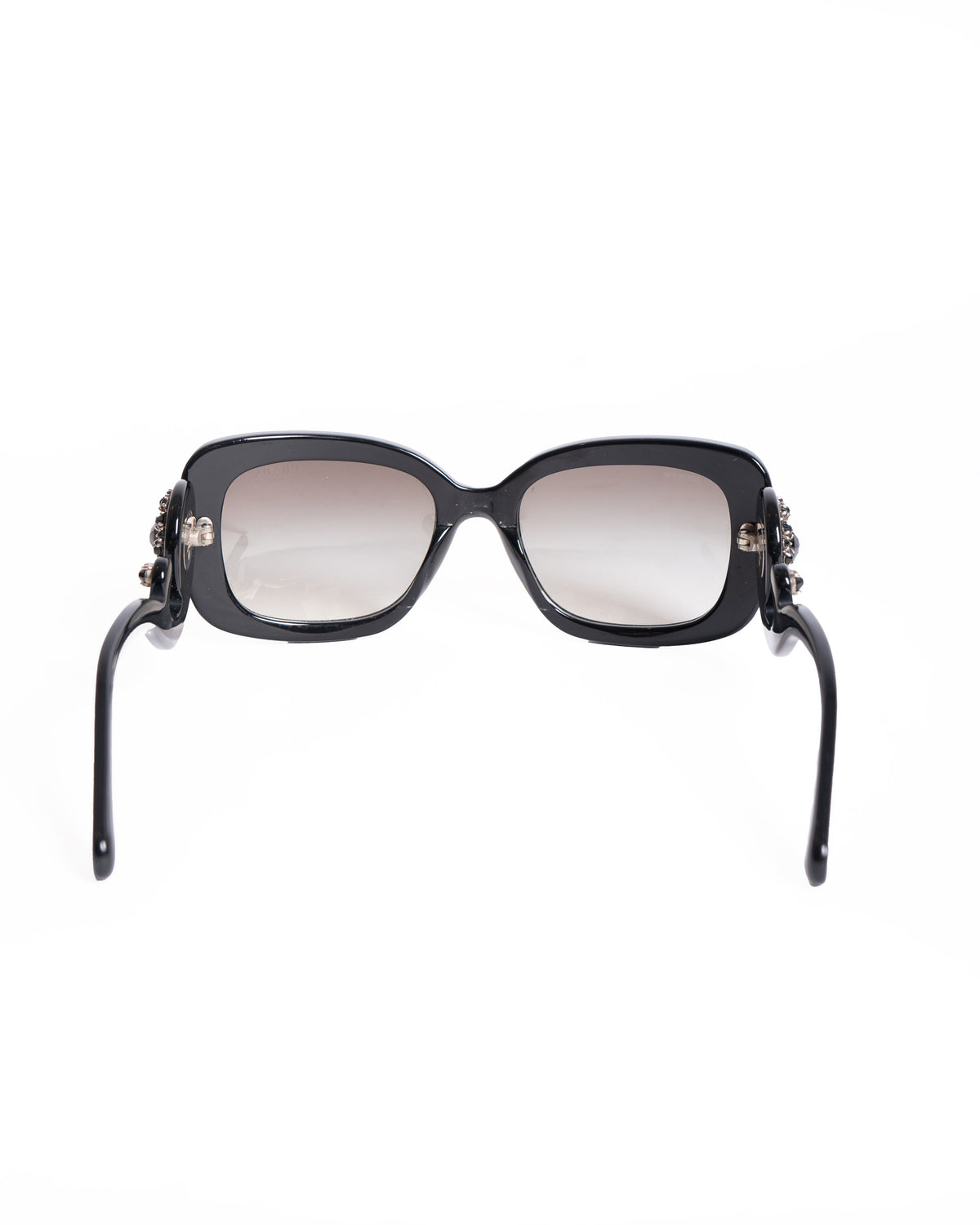 Prada black baroque round curl sunglasses