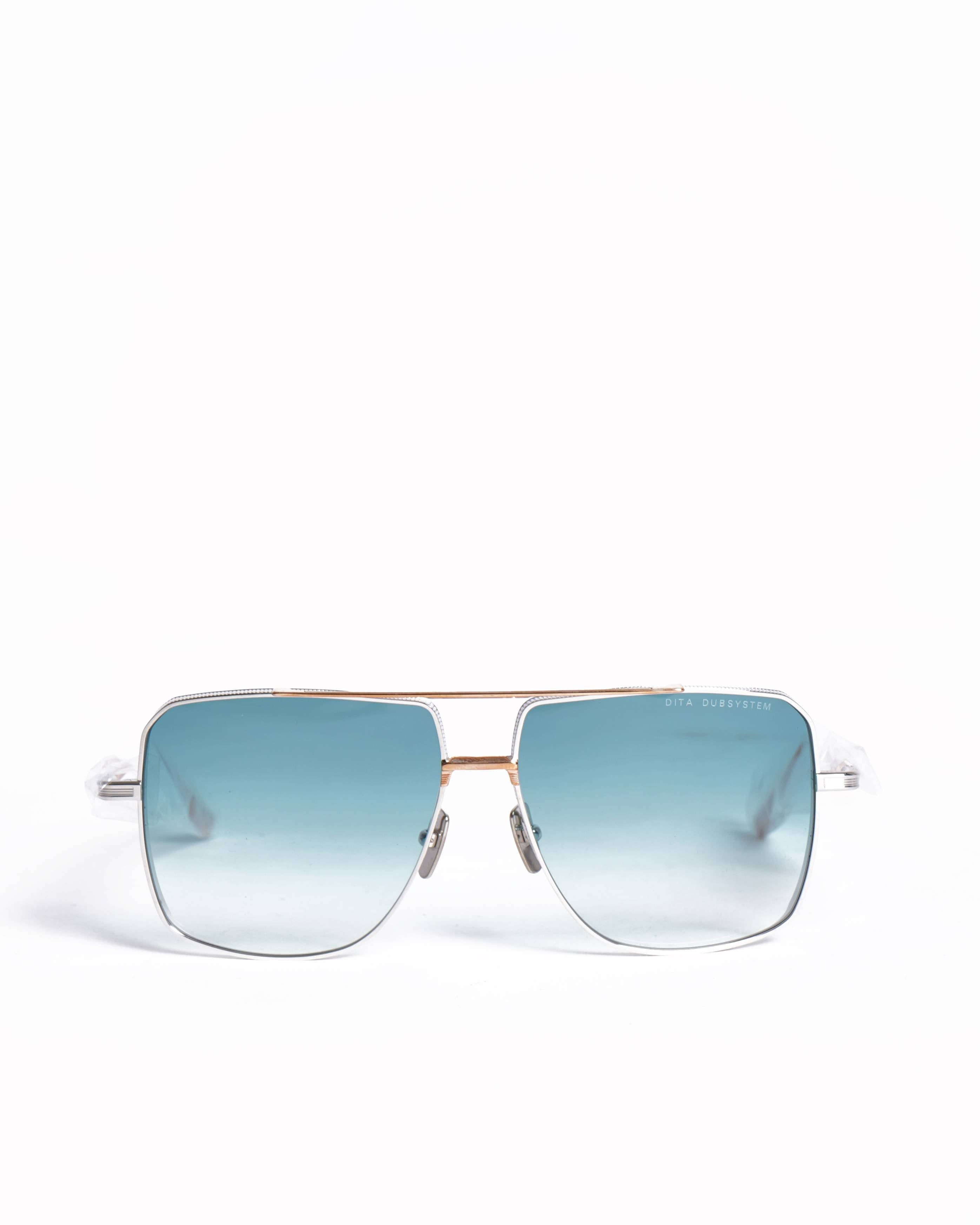 New Dita blue gradient aviator sunglasses