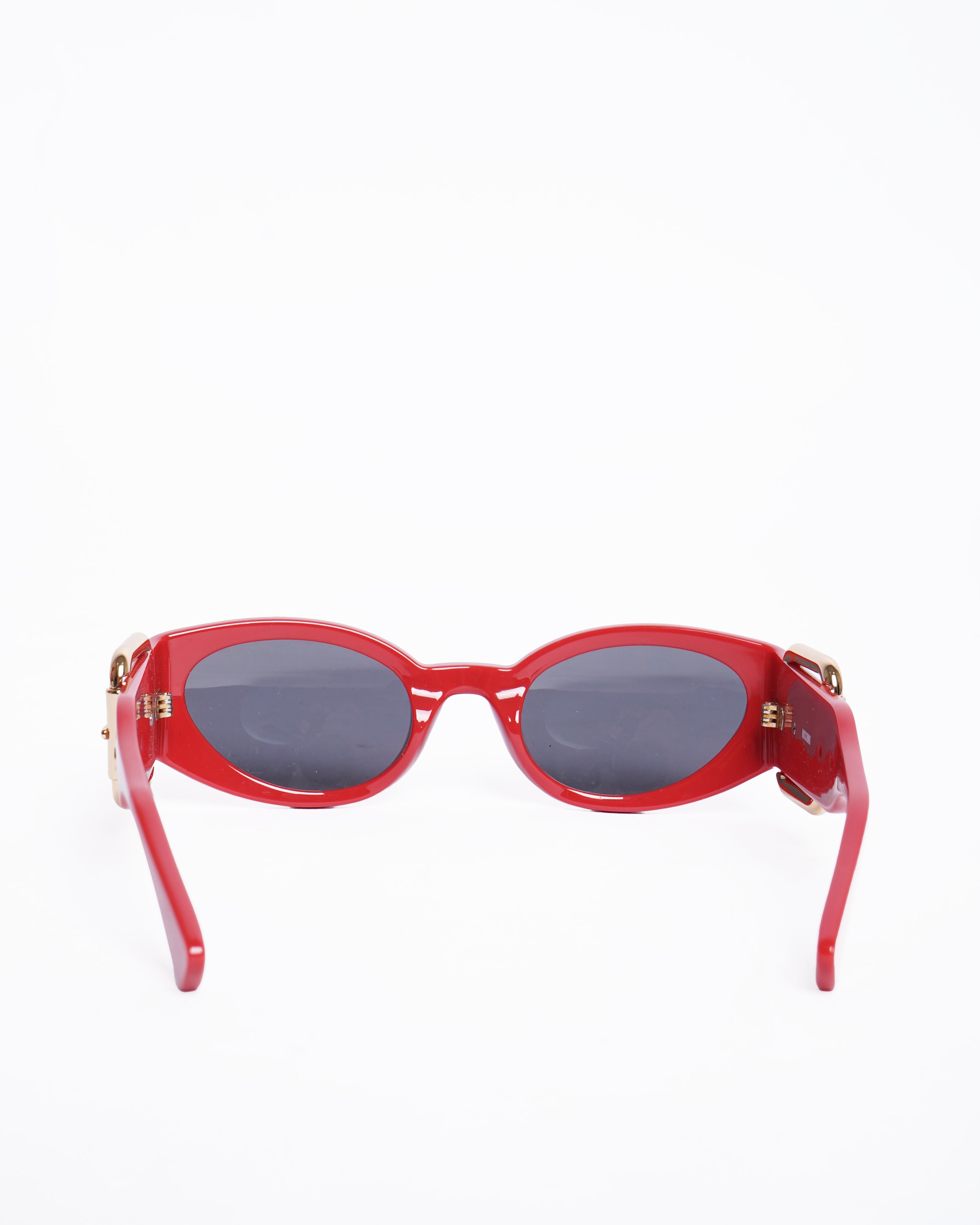 New Moschino Women UV Protected Red Oval Sunglasses